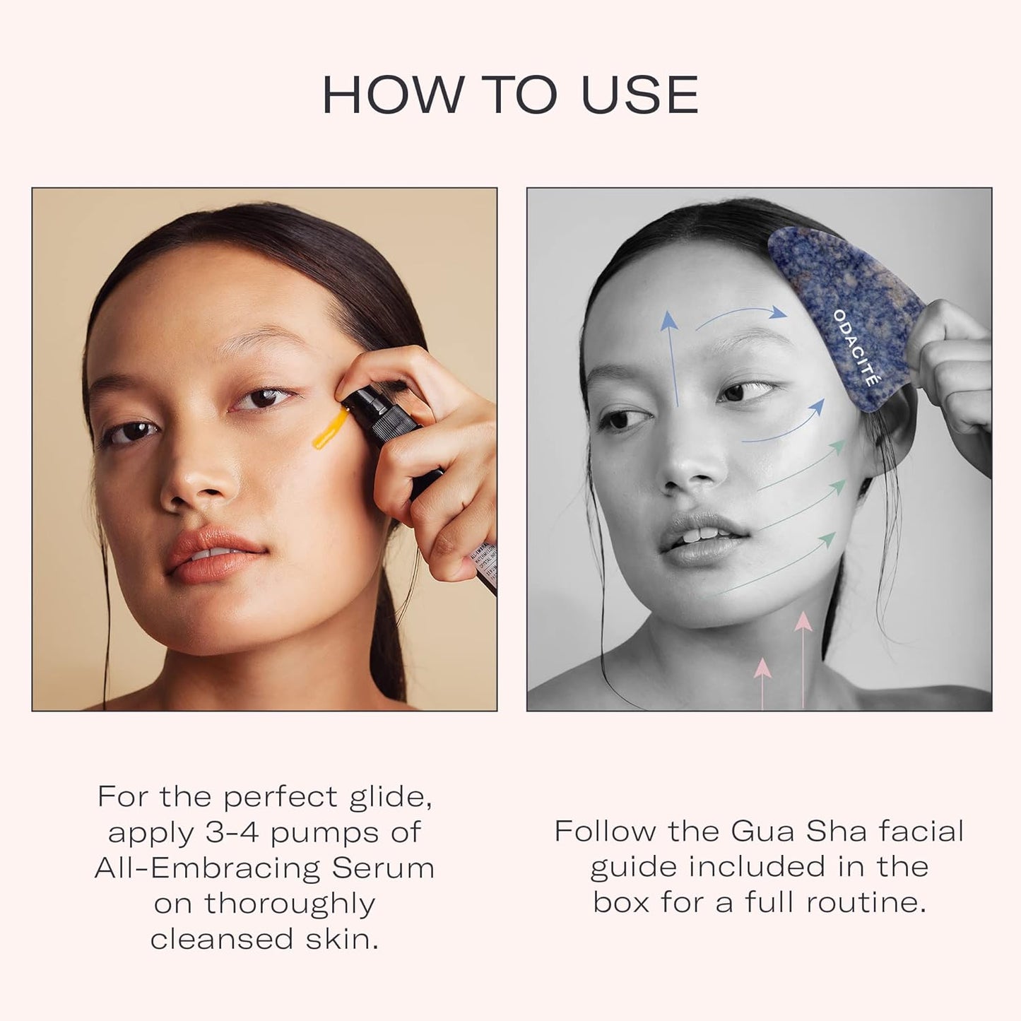 ODACITE Odacité Gua Sha for Face Crystal Contour – Blue Sodalite Facial Massager - Scraping Massage Tool Lifts & Revitalizes Skin - Reduce Puffiness, Wrinkles and Dark Under-Eye Circles