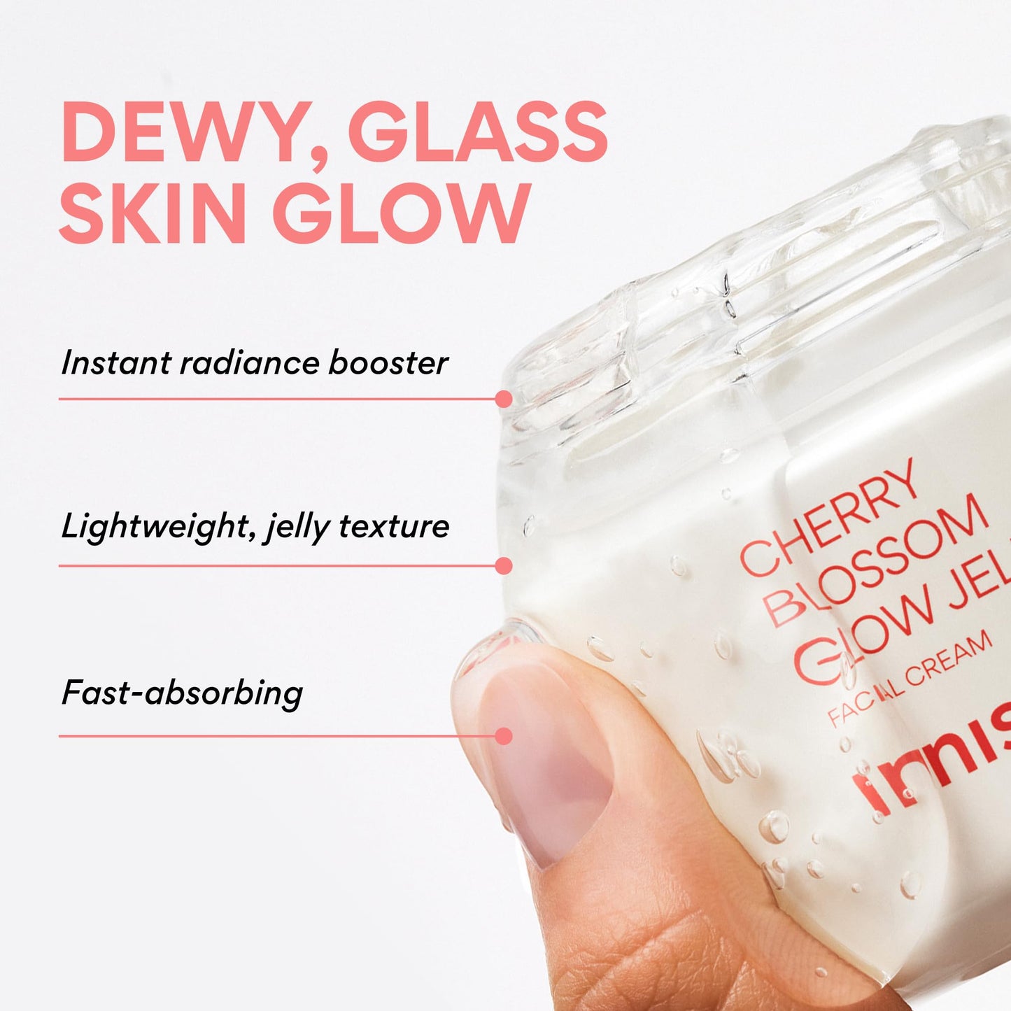 Innisfree Cherry Blossom Glow Jelly Cream | Hydrating Korean Moisturizer with Niacinamide for