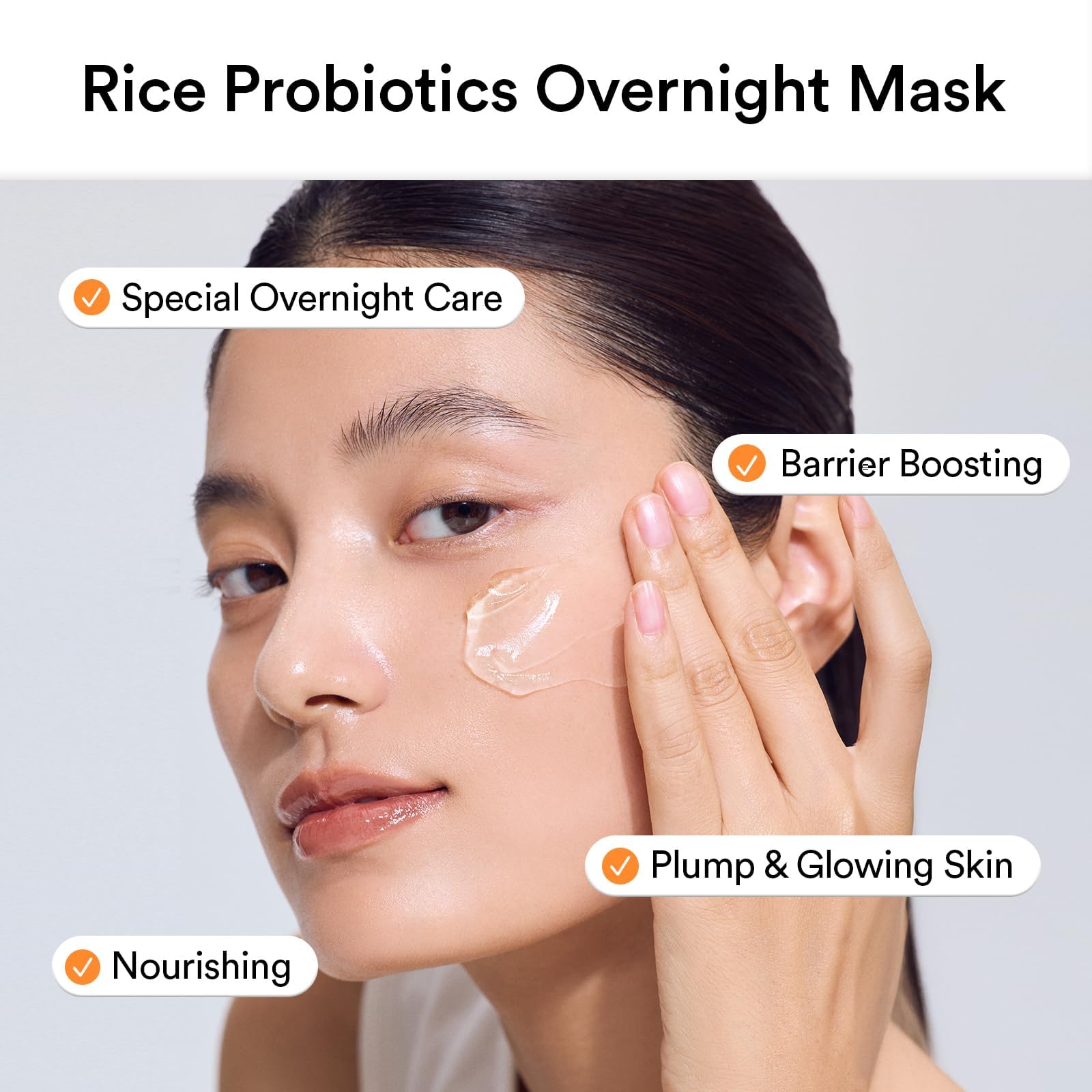 Abib Rice Probiotics Overnight Face Mask Barrier Jelly 2.7 fl oz | Korean Sleeping Mask for Glass