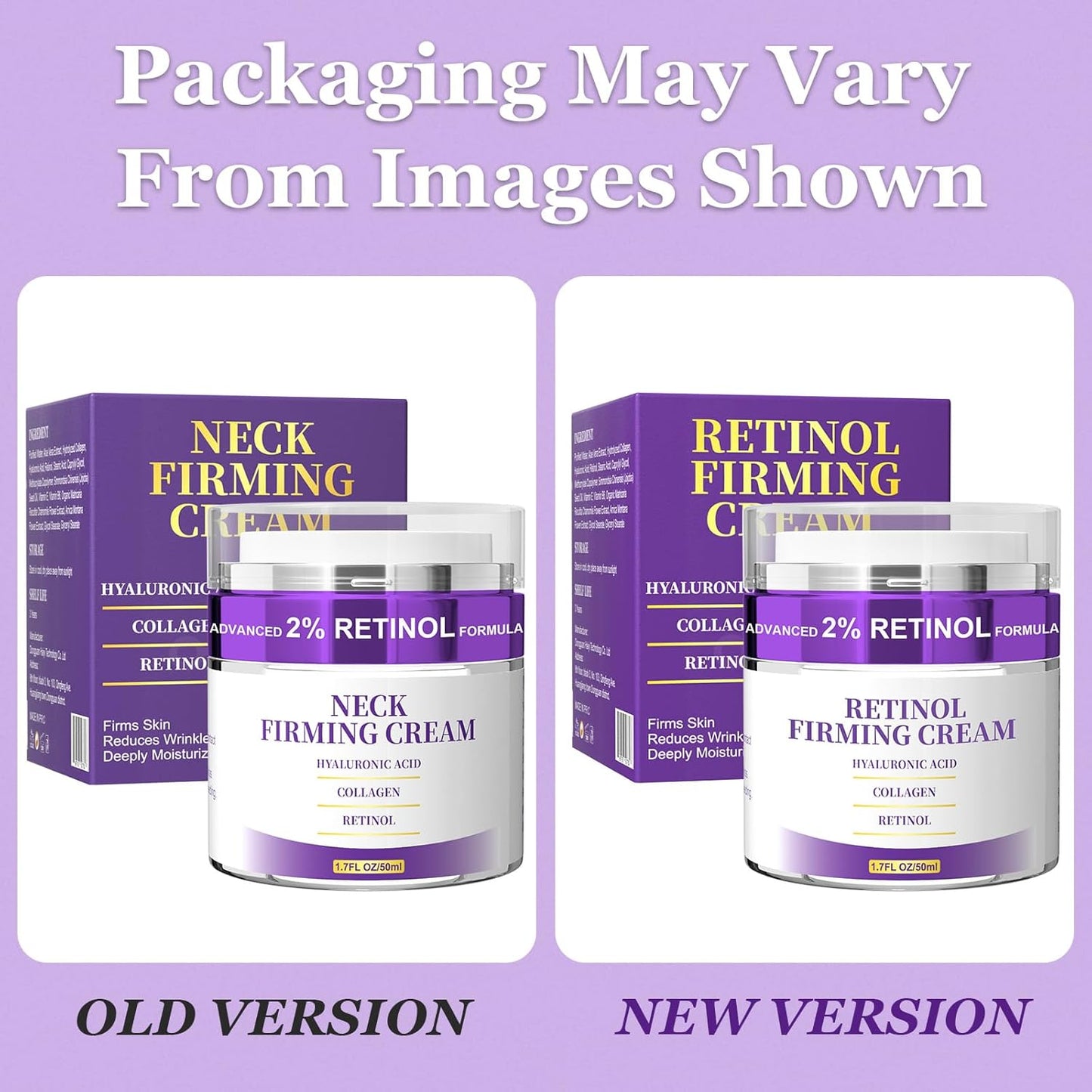 Retinol Cream for Face, Neck Creams for Tightening and Firming, Anti Aging Face Moisturizer for Face, Day & Night Moisturizing with Collagen, Hyaluronic Acid for Sagging Skin, Wrinkle, 1.7 Fl OZ