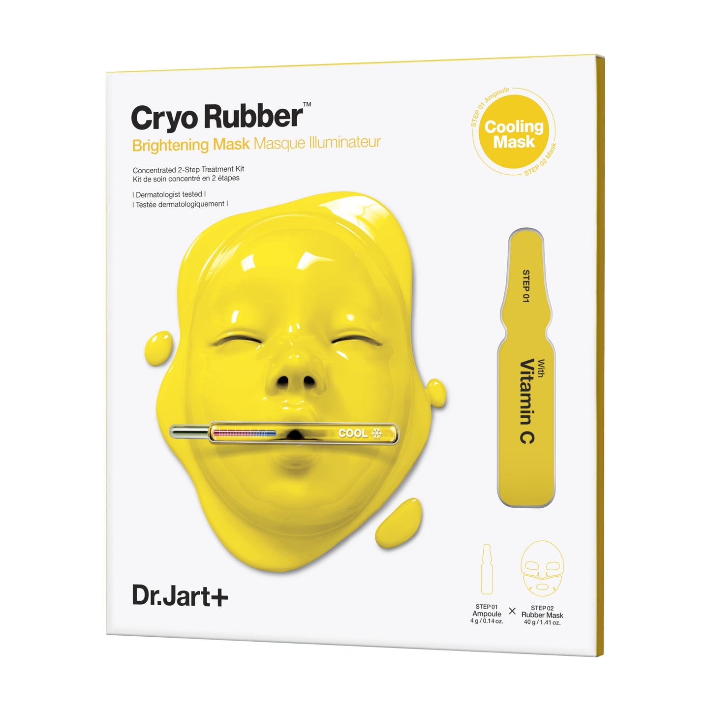 Dr.Jart+ Cryo Rubber Brightening Korean Face Mask with Niacinamide| Korean Skin Care | Travel Size