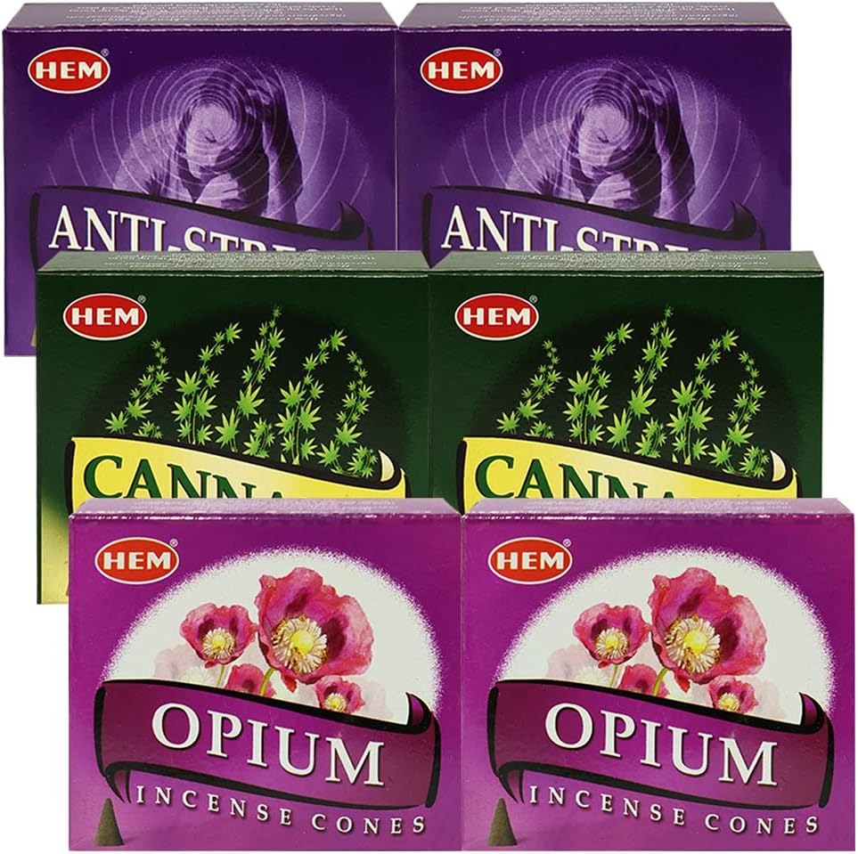 Opium Cannabis Anti Incense Cones & Holder Bundle Variety Pack from Hem Trumiri Insense Insence