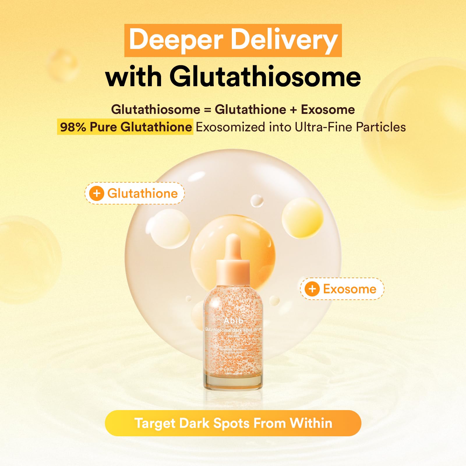 Abib Glutathiosome Dark Spot Serum Vita drop 1.69 fl.oz., Korean Skincare, Dark Spot
