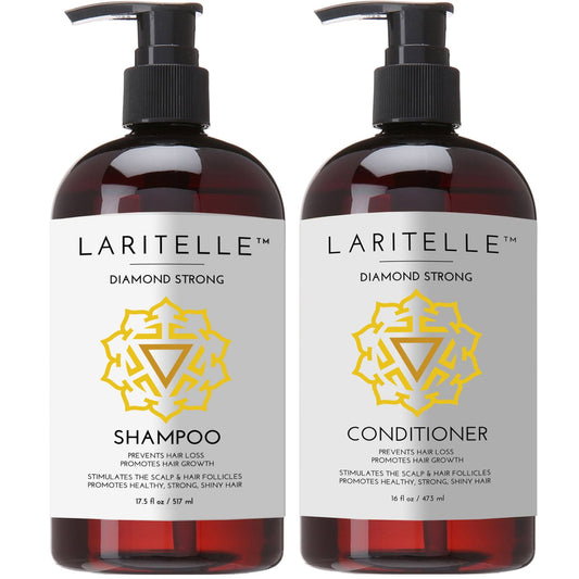 Organic Shampoo 17 oz + Conditioner 16 oz | Prevents Hair Loss, Promotes Hair Growth | Argan Oil, Rosemary, Ginger & Cedarwood | NO GMO, Sulfates, Gluten, Alcohol, Parabens, Phthalates