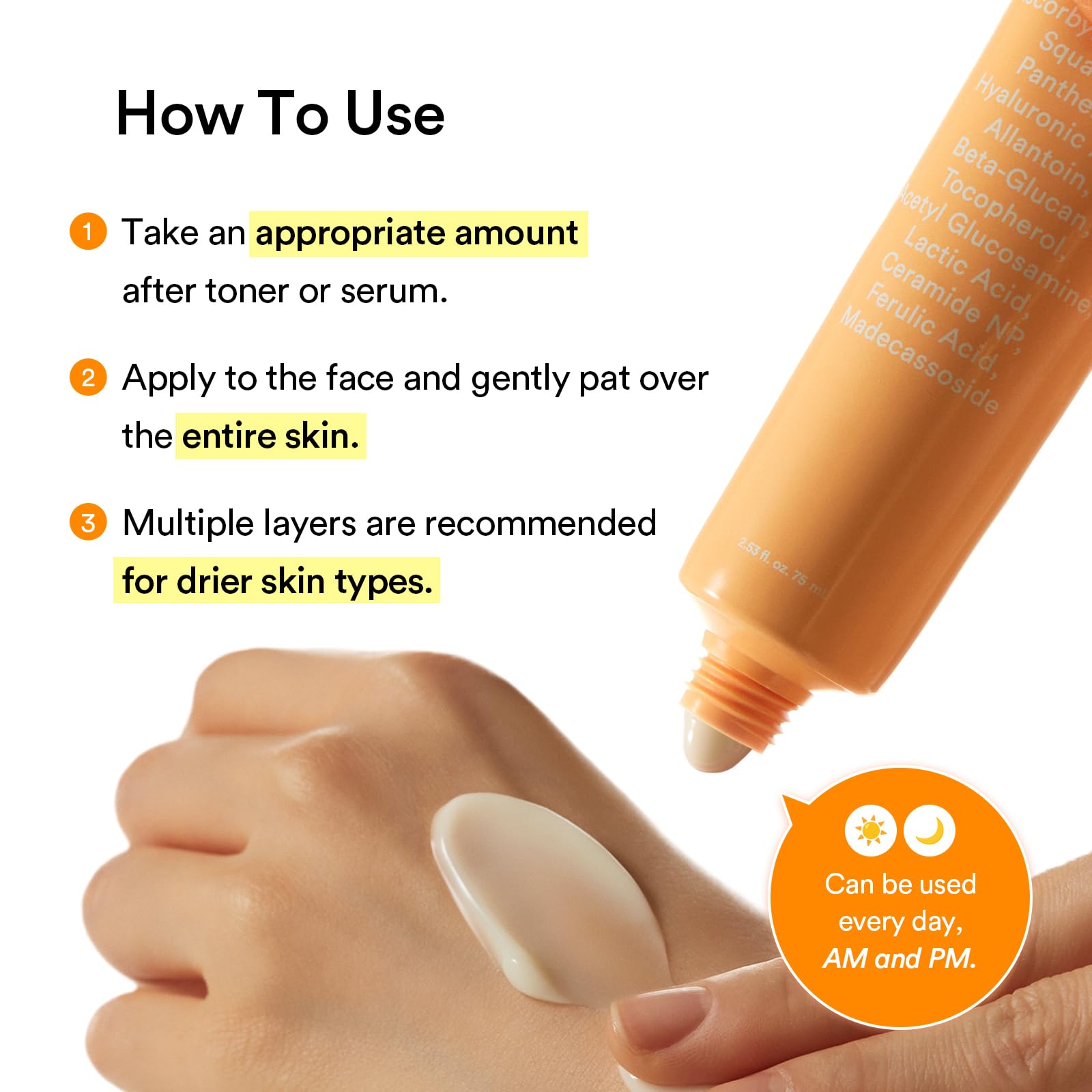 Abib Glutathiosome Cream Vita Tube, Moisturizer for Dull, Uneven Skin 2.53 fl oz