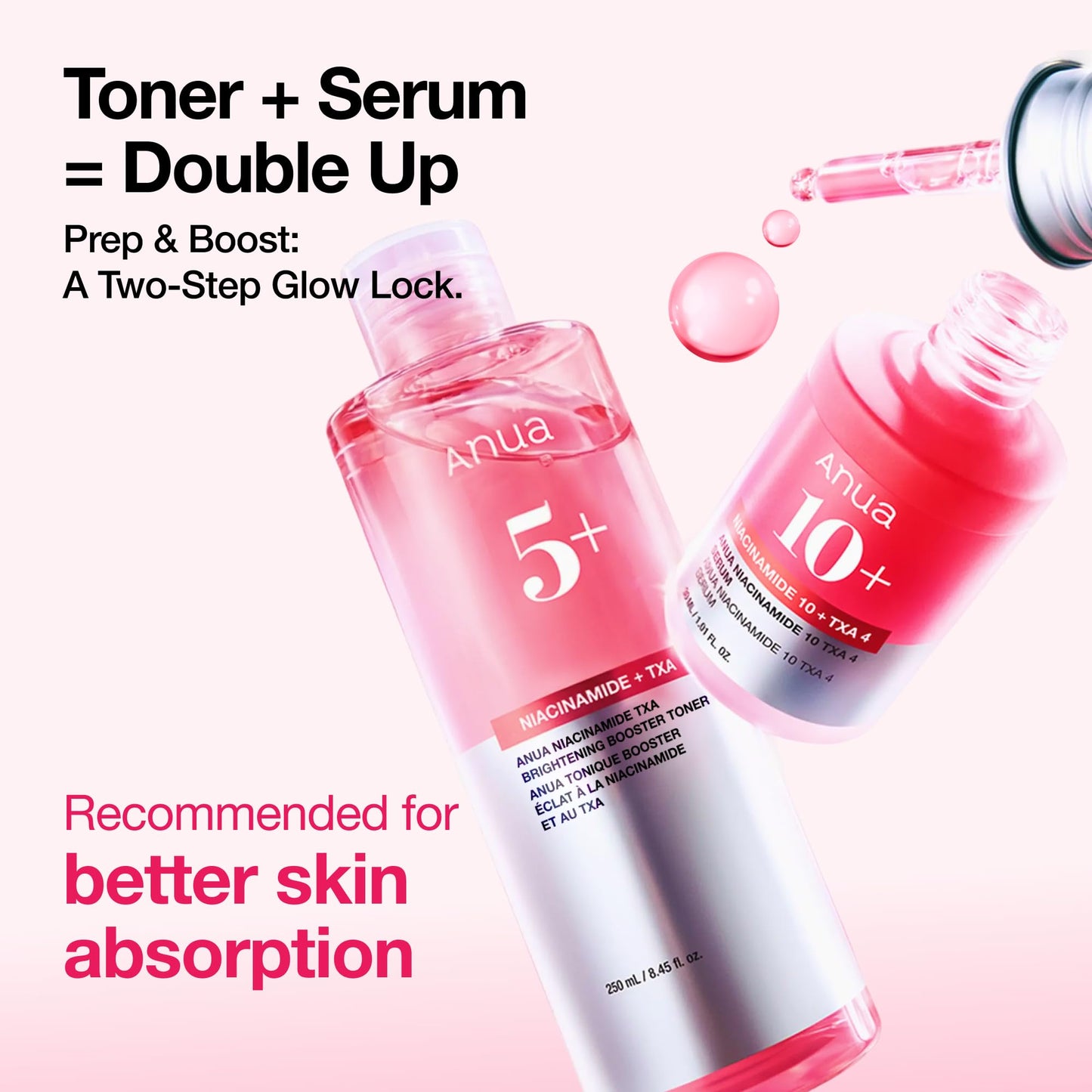 Anua Niacinamide Tranexamic Acid Brightening Booster Toner, 8.45 fl oz