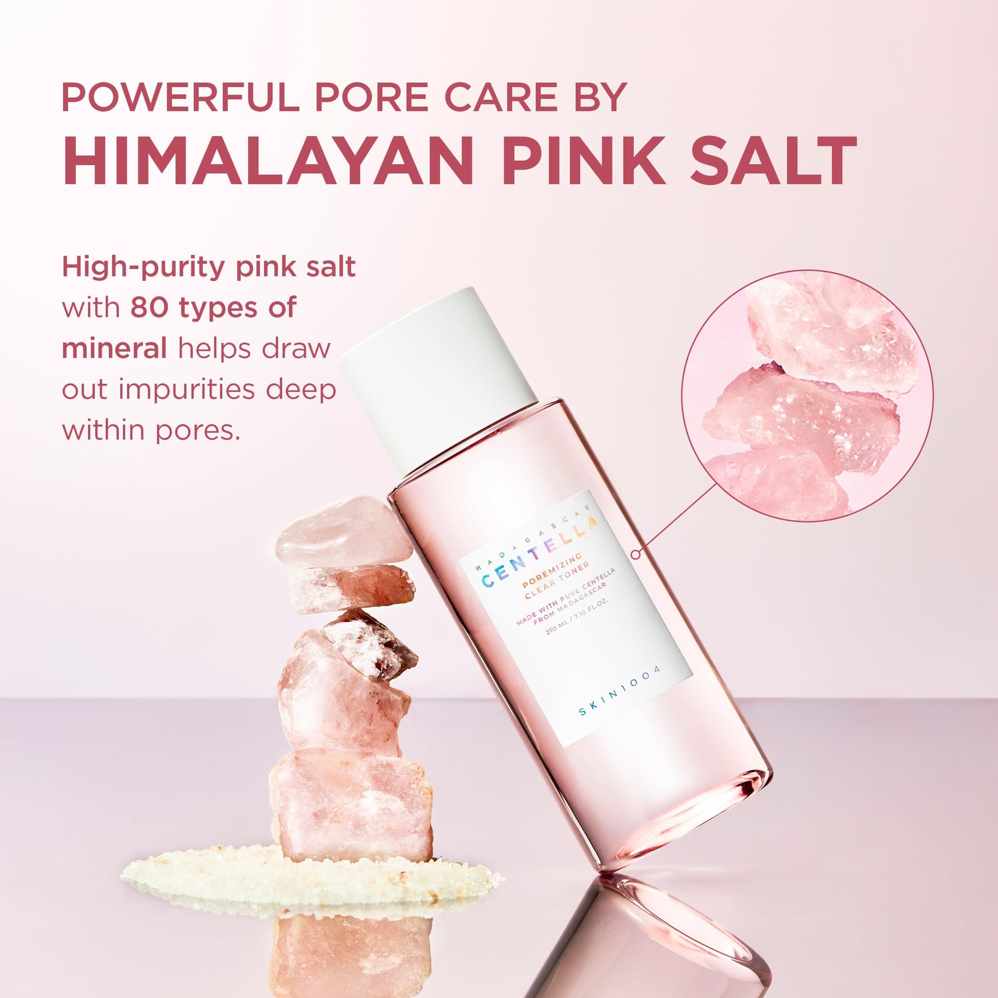 SKIN1004 Poremizing Clear Toner 7.10 fl.oz, 210ml, Korean Face Toner with Himalayan Pink Salt &