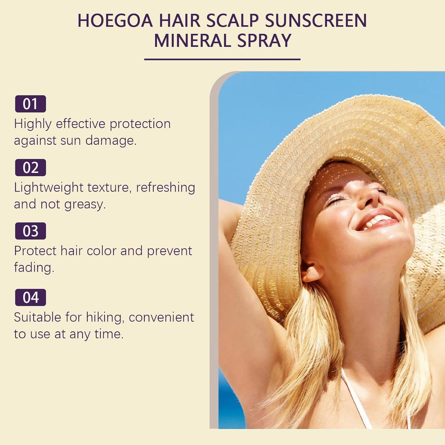 Ultimate Hair and Scalp Sunscreen Spray SPF 30 PA++ Oil Control Lightweight Breathable for All Hair Colors and Types.