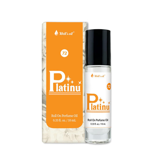 Well's Oil Roll-On Perfume Oil (Platinu) | Spicy Floral Notes | Long-Lasting | Paraben-Free | 0.33 Fl Oz / 10 ml