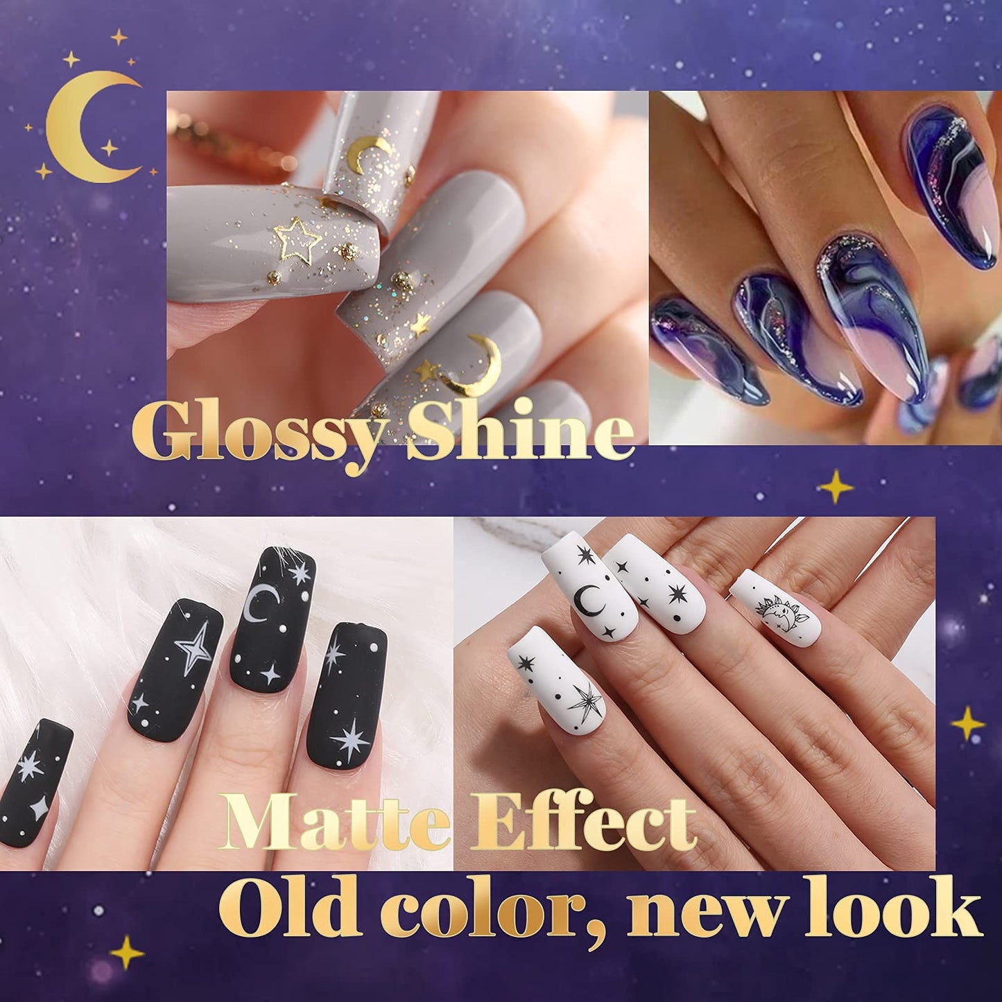 Beetles Gel Nail Polish Set Navy Blue Burgundy Purple Green Black Goloden
