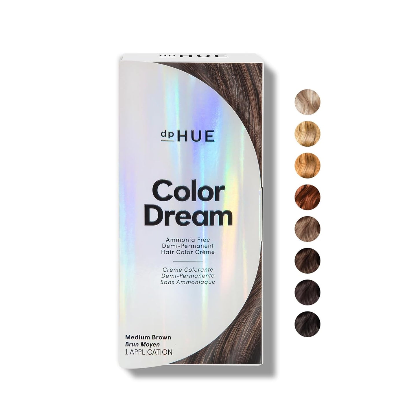 dpHUE Color Dream, Medium Brown - Ammonia-Free, Demi-Permanent Hair Color - Lasts 16 Washes - Boosts Shine - Paraben & Sulfate Free, Leaping Bunny Certified