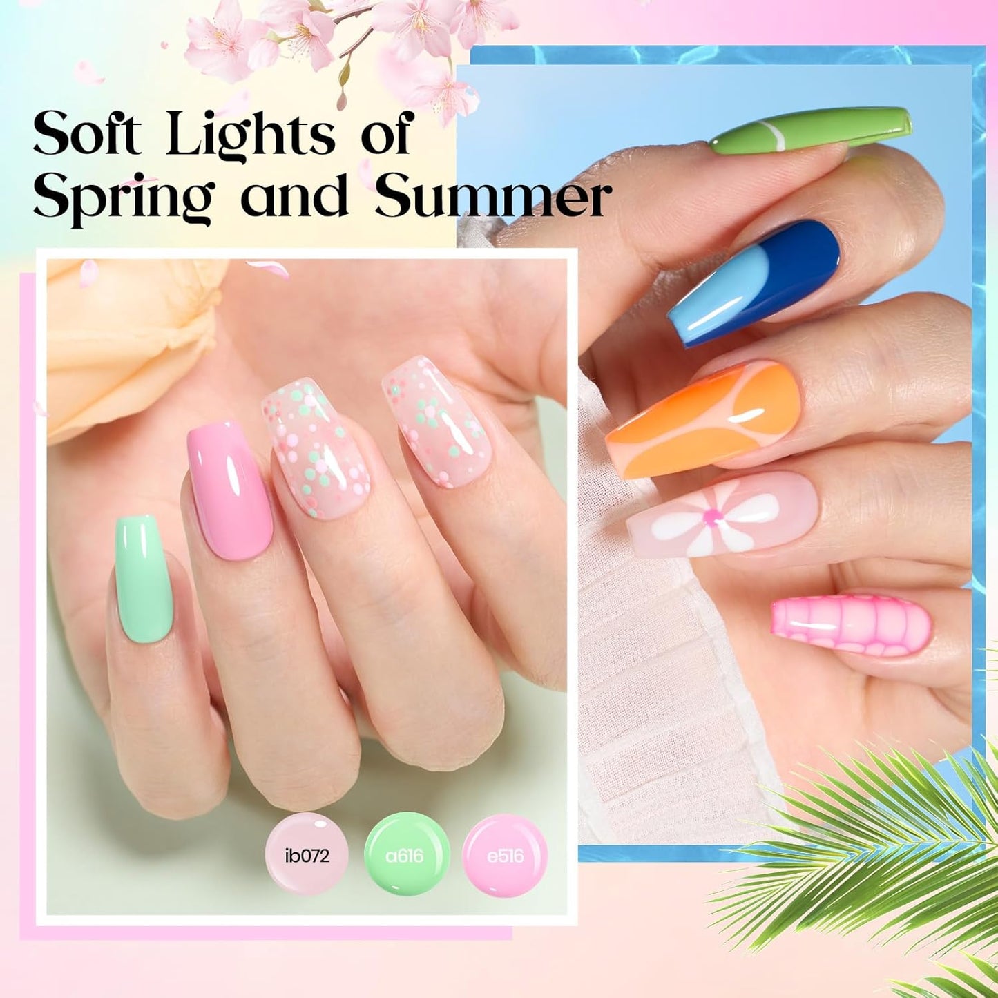 Beetles Gel Nail Polish Set - Seasons Variations 48 Colors Gel Polish Kit Brown Nude Pink Red Blue White Color with Base Top Coat Home DIY Soak Off Nail Art Salon Manicure Starter Kit Gift for Women