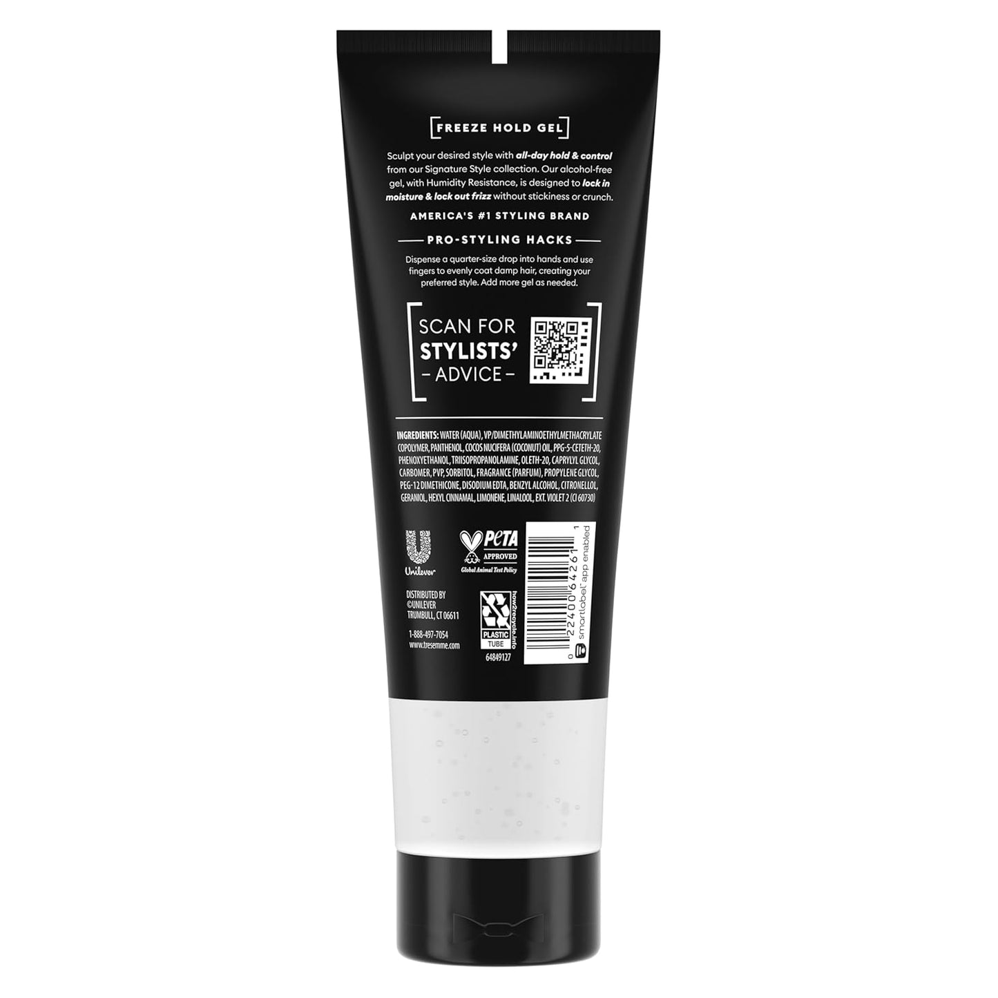 TRESemmé Mega Control Pack of 6 Alcohol-Free Hair Gel for Frizz Control with Coconut Oil 9 oz