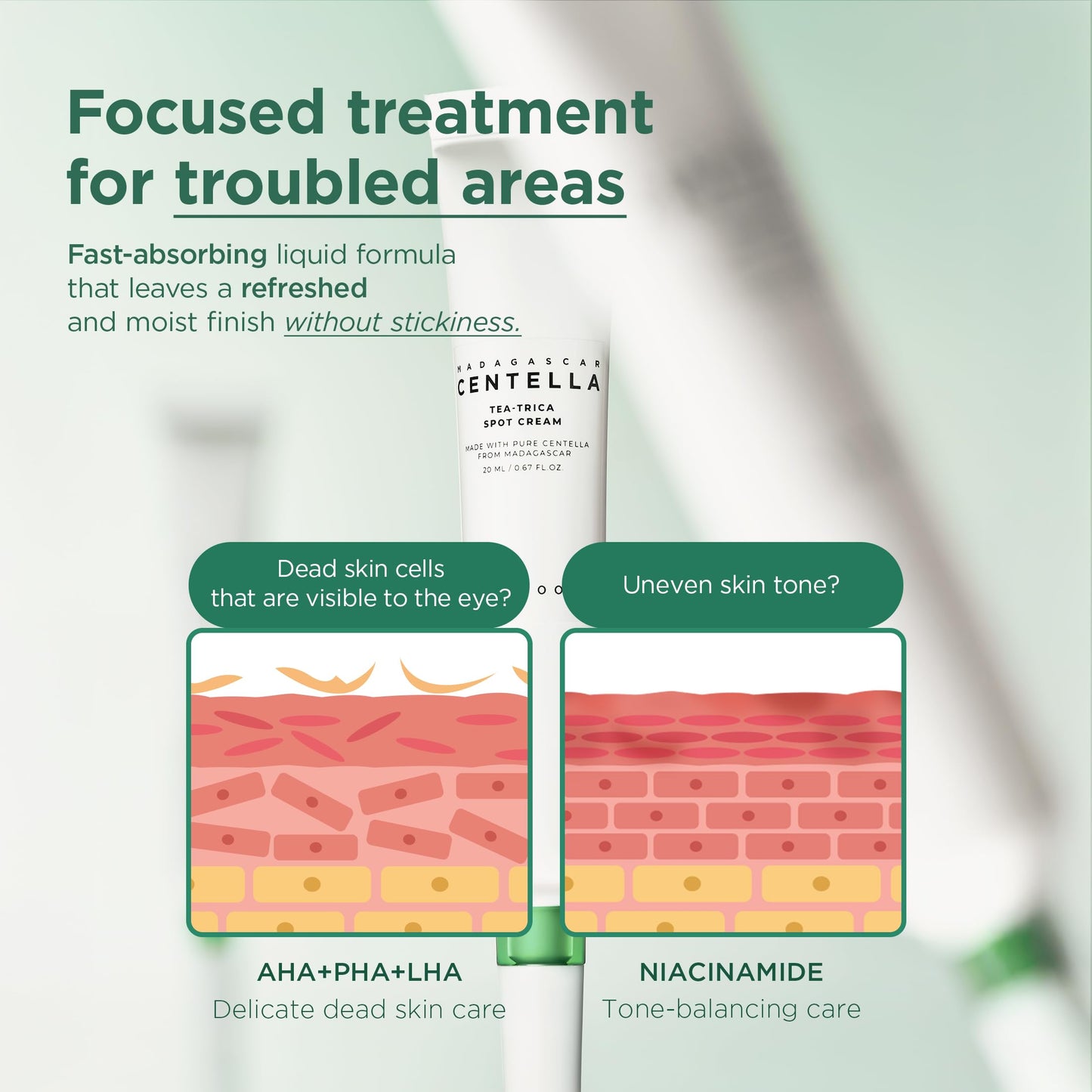 SKIN1004 Tea-Trica Spot Cream, Spot Treatment with Centella Asiatica & Tea Tree, Face Moisturizer