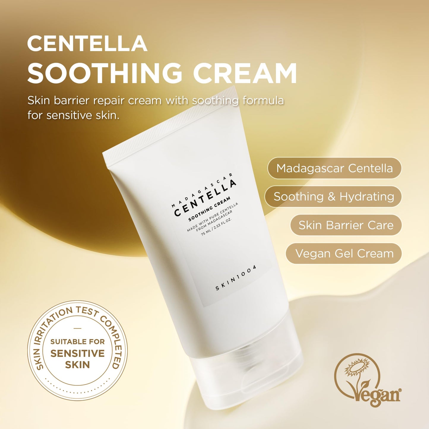 SKIN1004 Centella Soothing Cream, Face Moisturizer with Centella Asiatica, Korean Centella