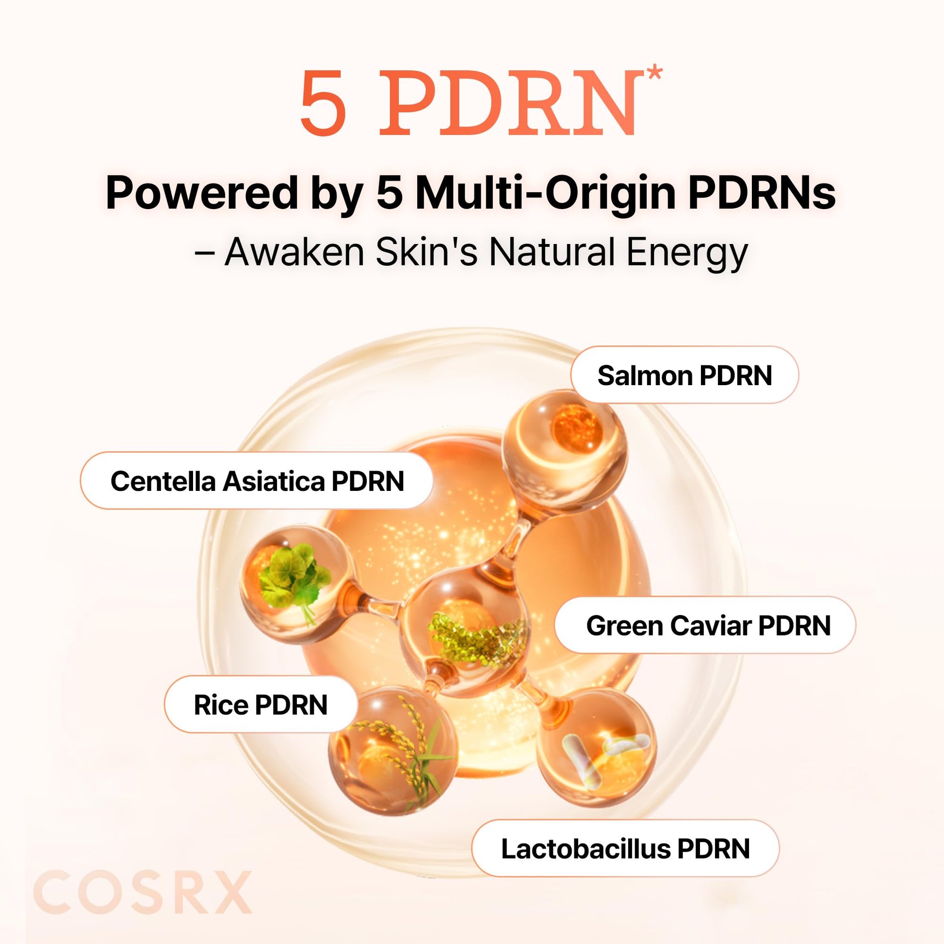 COSRX 5 PDRN Collagen Serum, Anti-aging, Glass Skin & Plumping, 3.38 fl oz