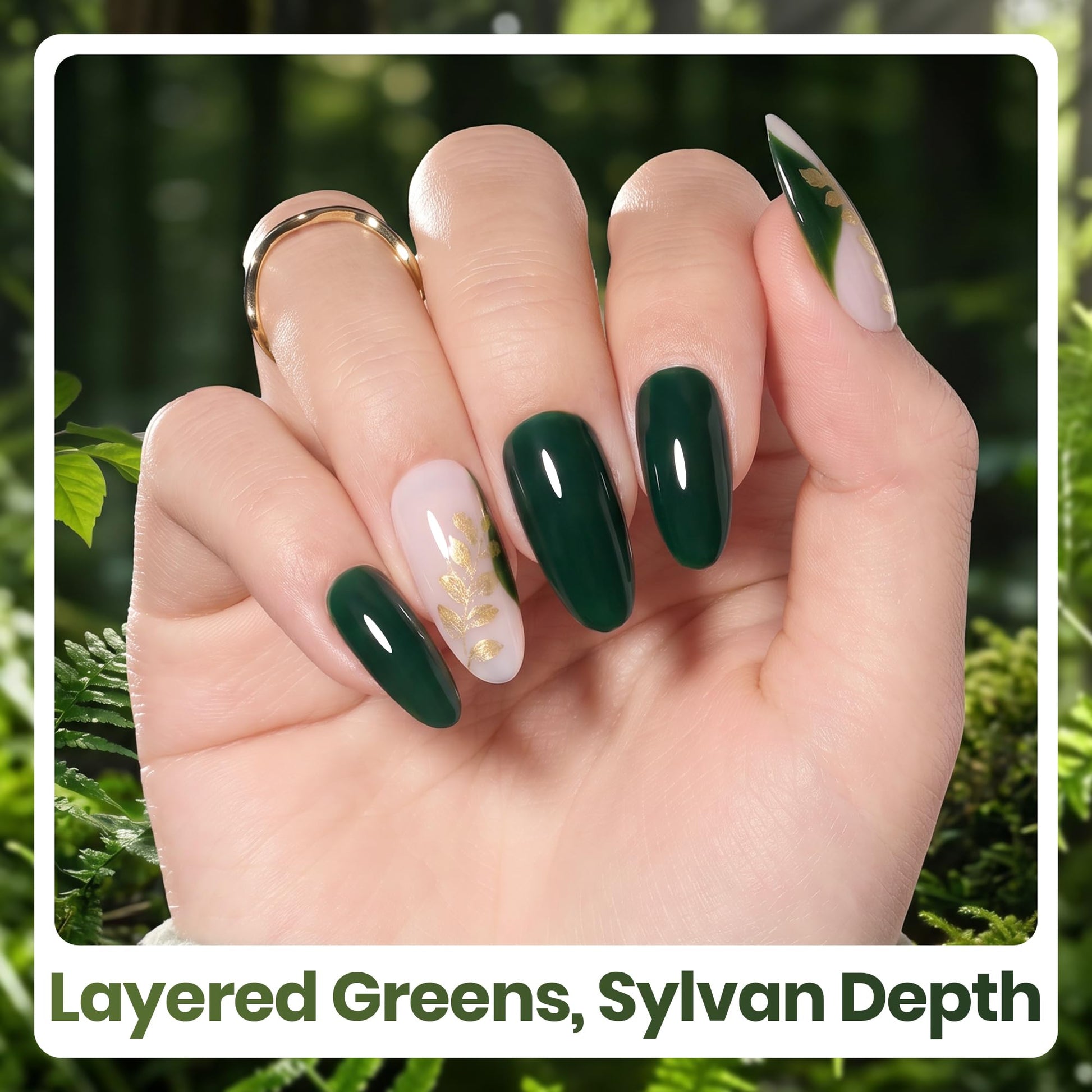 Beetles Green Gel Polish Set, Forest Whisper, 6 Colors Gel Polish Set