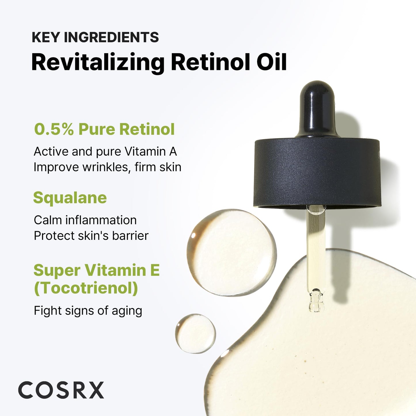 COSRX Retinol 0.5 Oil, Anti-Aging Serum, Fine Lines & Firmness(0.67 fl.oz)