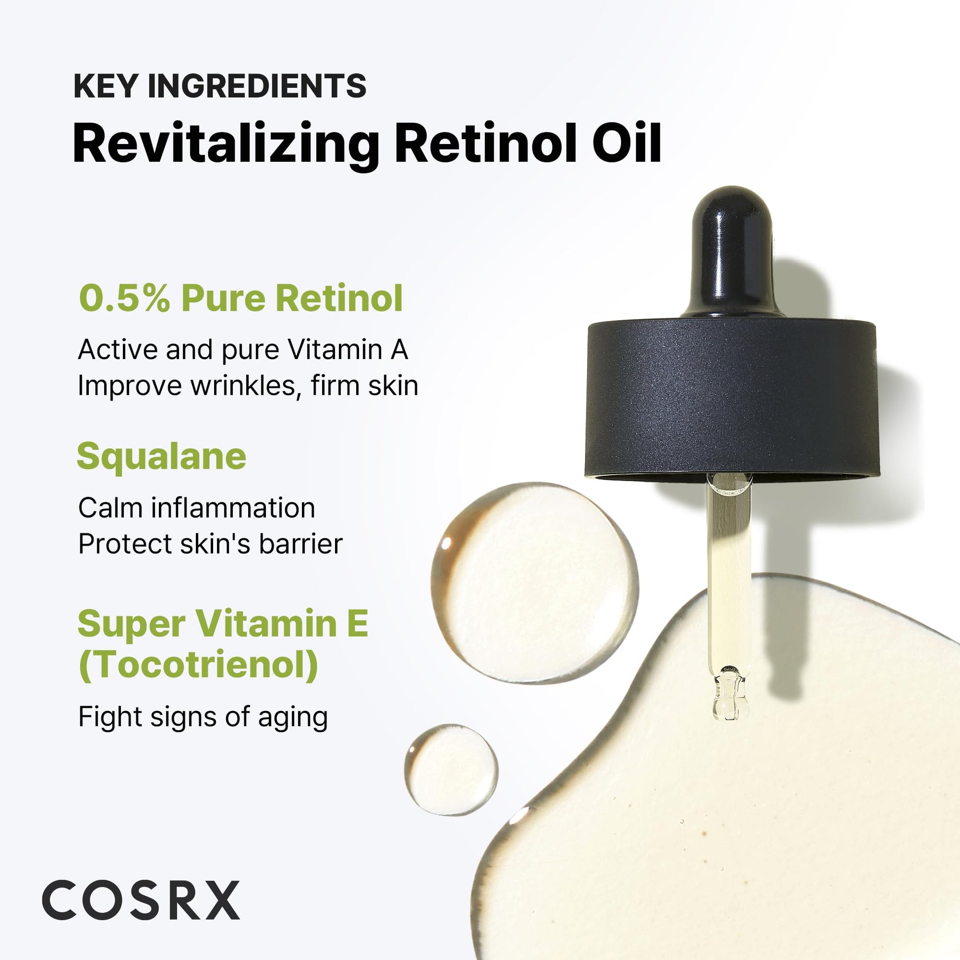 COSRX Retinol 0.5 Oil, Anti-Aging Serum, Fine Lines & Firmness(0.67 fl.oz)