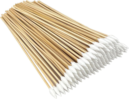6" Cotton Swabs 200 Pcs - Long Cotton Swabs with Precision Tips and Bamboo Sticks - 6 Inch Pointed Cotton Swabs for Gun Cleaning & Maintenence, Makeup Touch-ups, Electronics Cleaning, Arts & Craft
