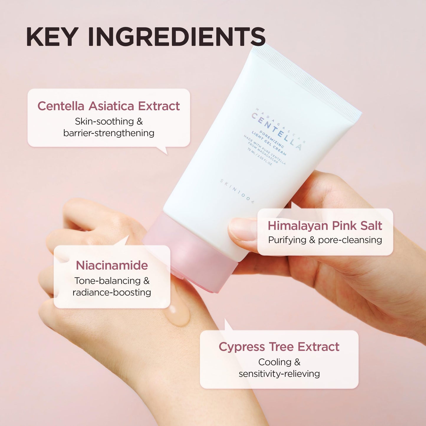 SKIN1004 [Hudson's Pick] Poremizing Gel Cream, Korean Face Moisturizer with Himalayan Pink Salt &