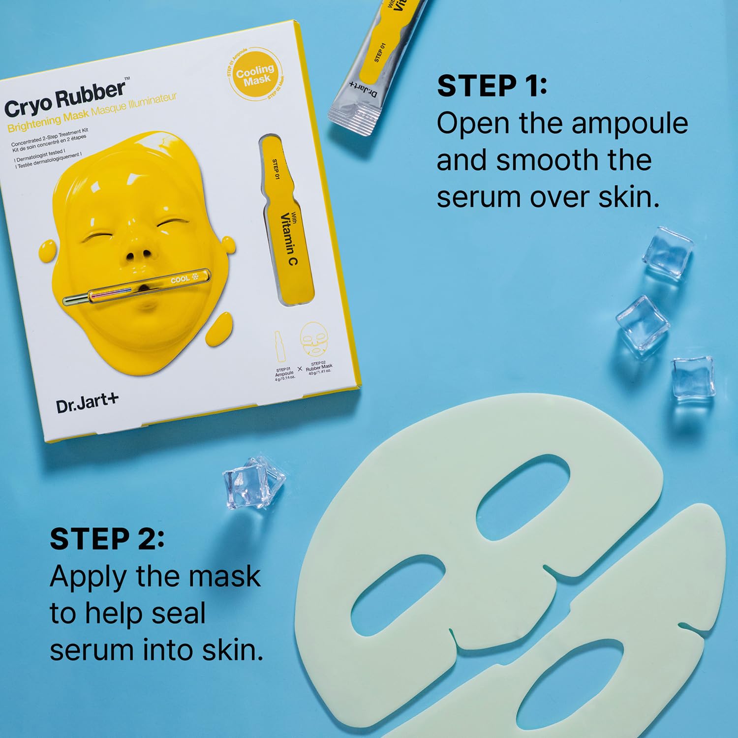 Dr.Jart+ Cryo Rubber Brightening Korean Face Mask with Niacinamide| Korean Skin Care | Travel Size
