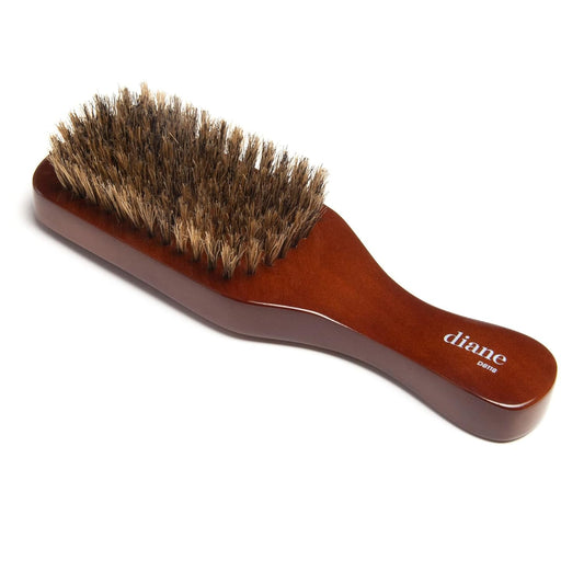 Diane Premium 100% Boar Bristle Club Wave Styling Brush for Men and Barbers, Medium-Firm Bristles for Thick Coarse Hair, Detangling, Smoothing
