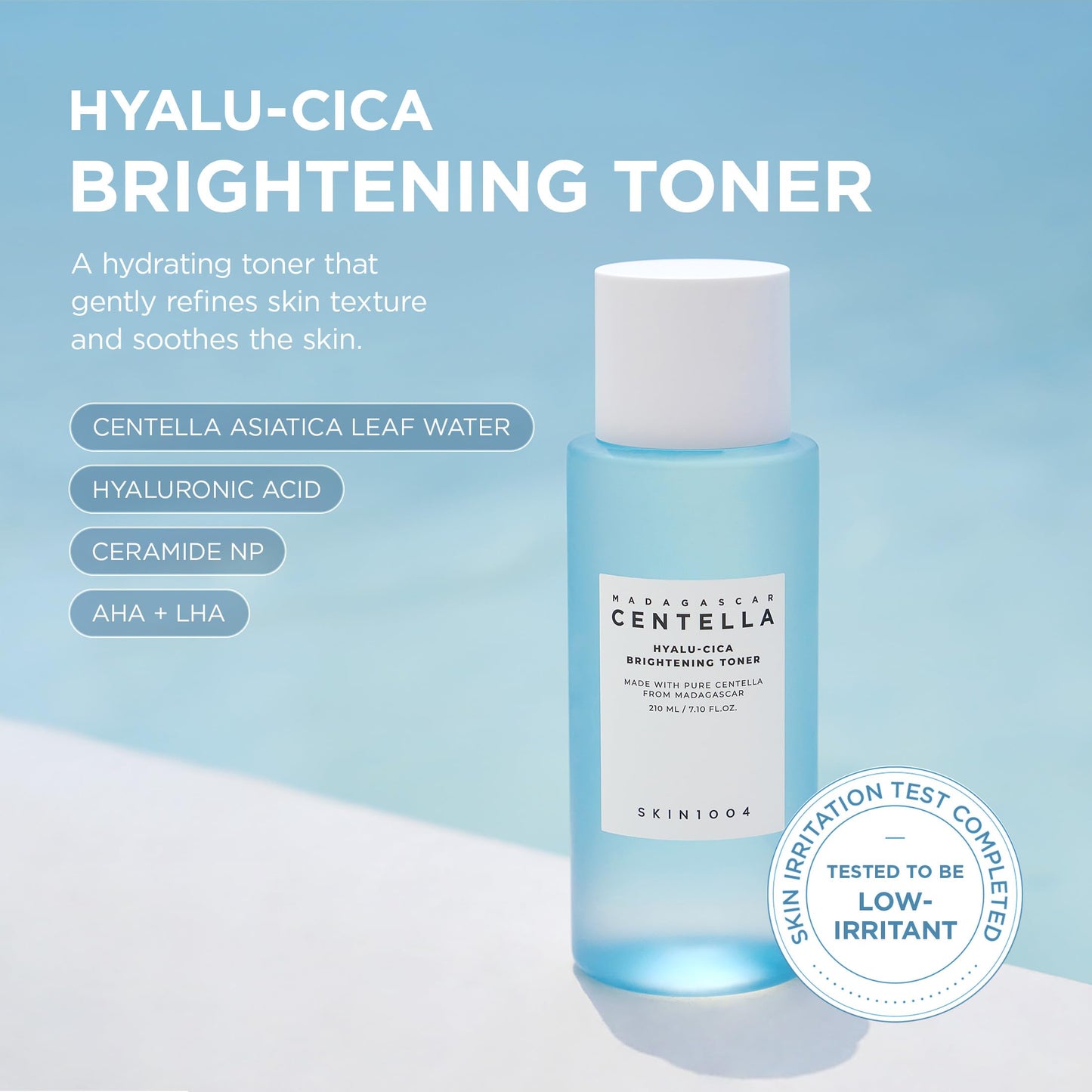SKIN1004 Hyalu-Cica Balancing Toner, Korean Toner for Deep Hydration with Hyaluronic Acid, Centella