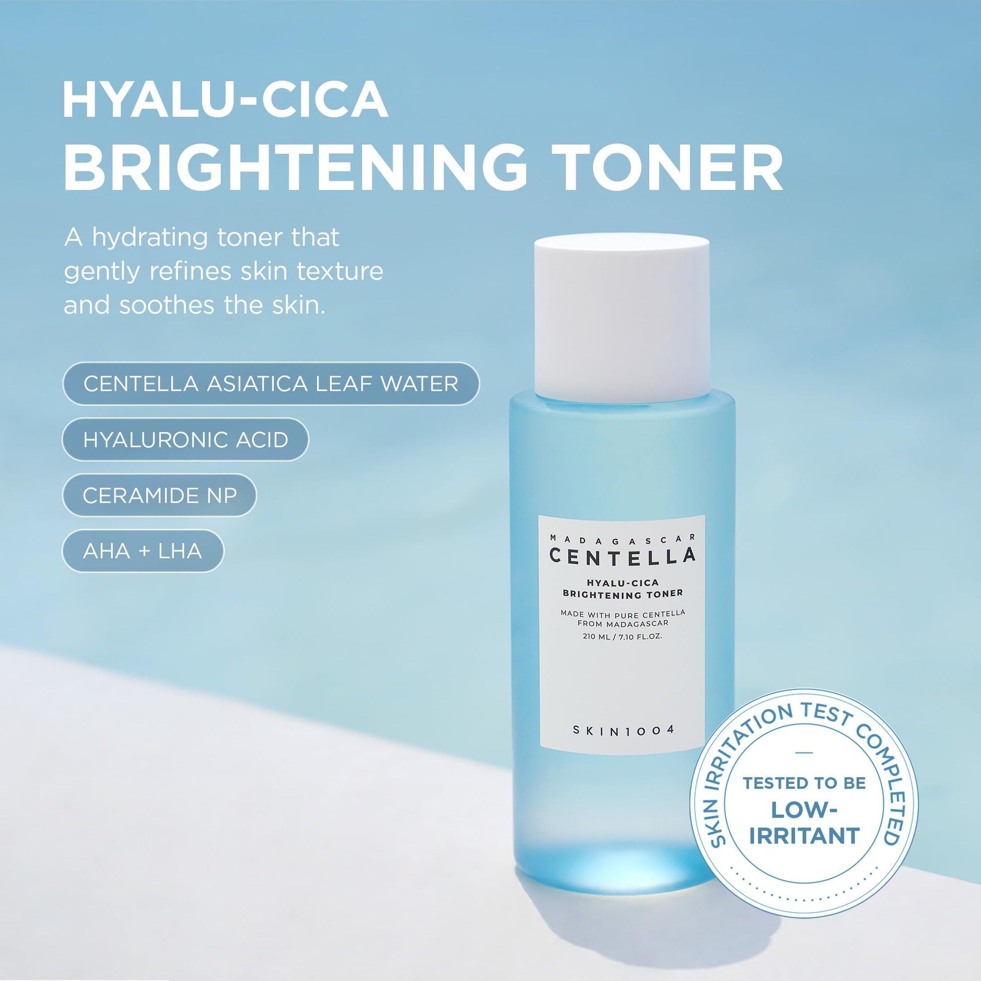 SKIN1004 Hyalu-Cica Balancing Toner, Korean Toner for Deep Hydration with Hyaluronic Acid, Centella