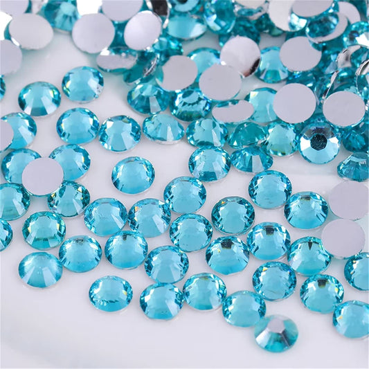 500 Pieces SS30 6mm Flatback Rhinestones Clear Glass Round Gems Crystals for Nail Art DIY Crafts