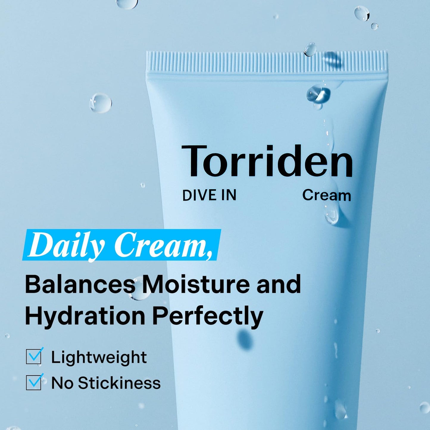 Torriden DIVE IN Cream 80ml (2.71 fl. oz.) | Facial Moisturizer for Sensitive, Oily Skin |