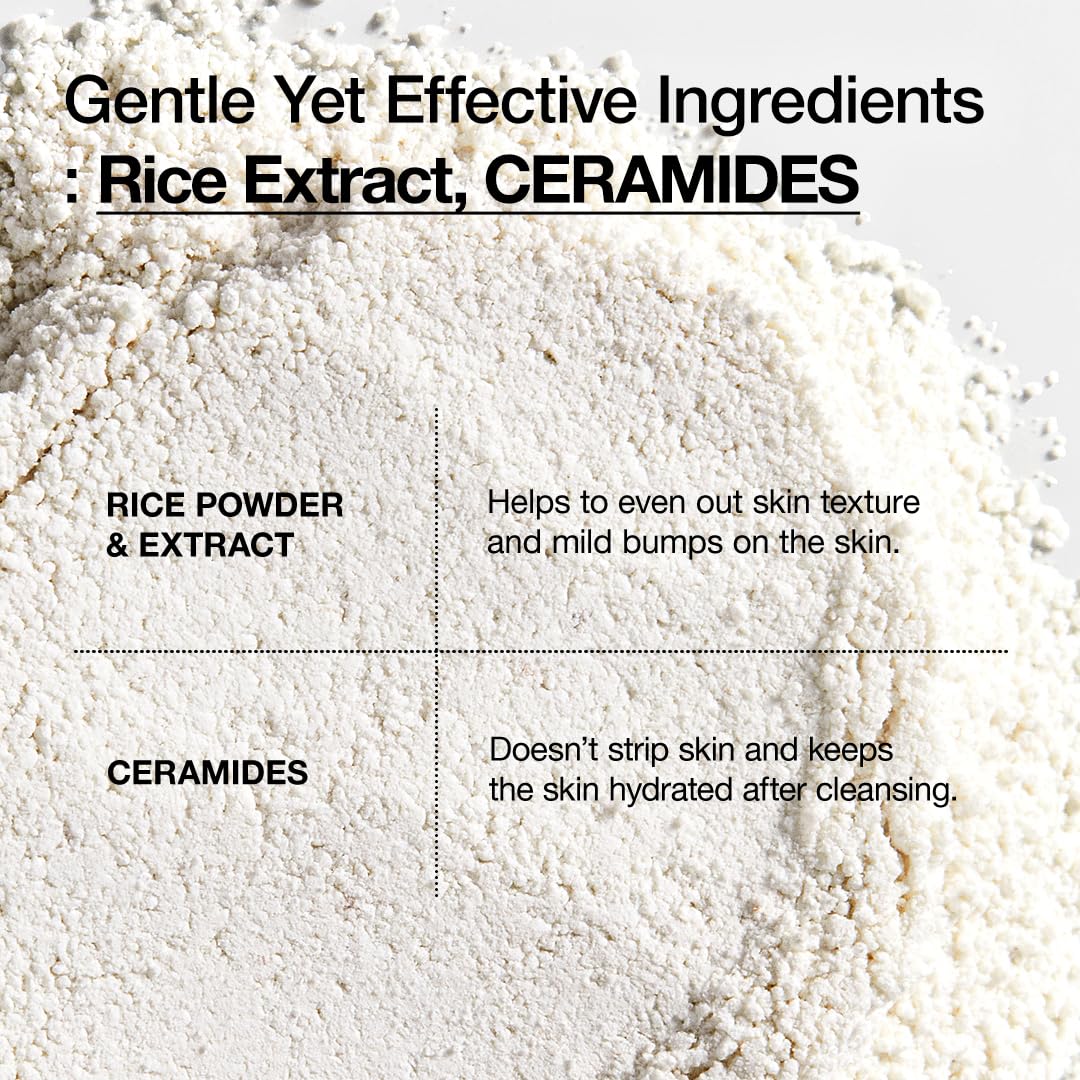 ANUA Rice Enzyme Brightening Cleansing Powder, Exfoliating Powder-to-Foam Cleanser, Smooth Texture