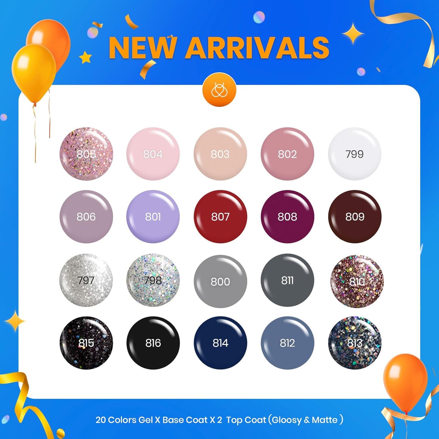 beetles Gel Polish Kit, Nude Gray Pink Blue Burgundy Glitter Gel Polish Set Modern Muse Collection with 3Pcs Base Matte Glossy Top Coat Soak off Uv Gel for Women