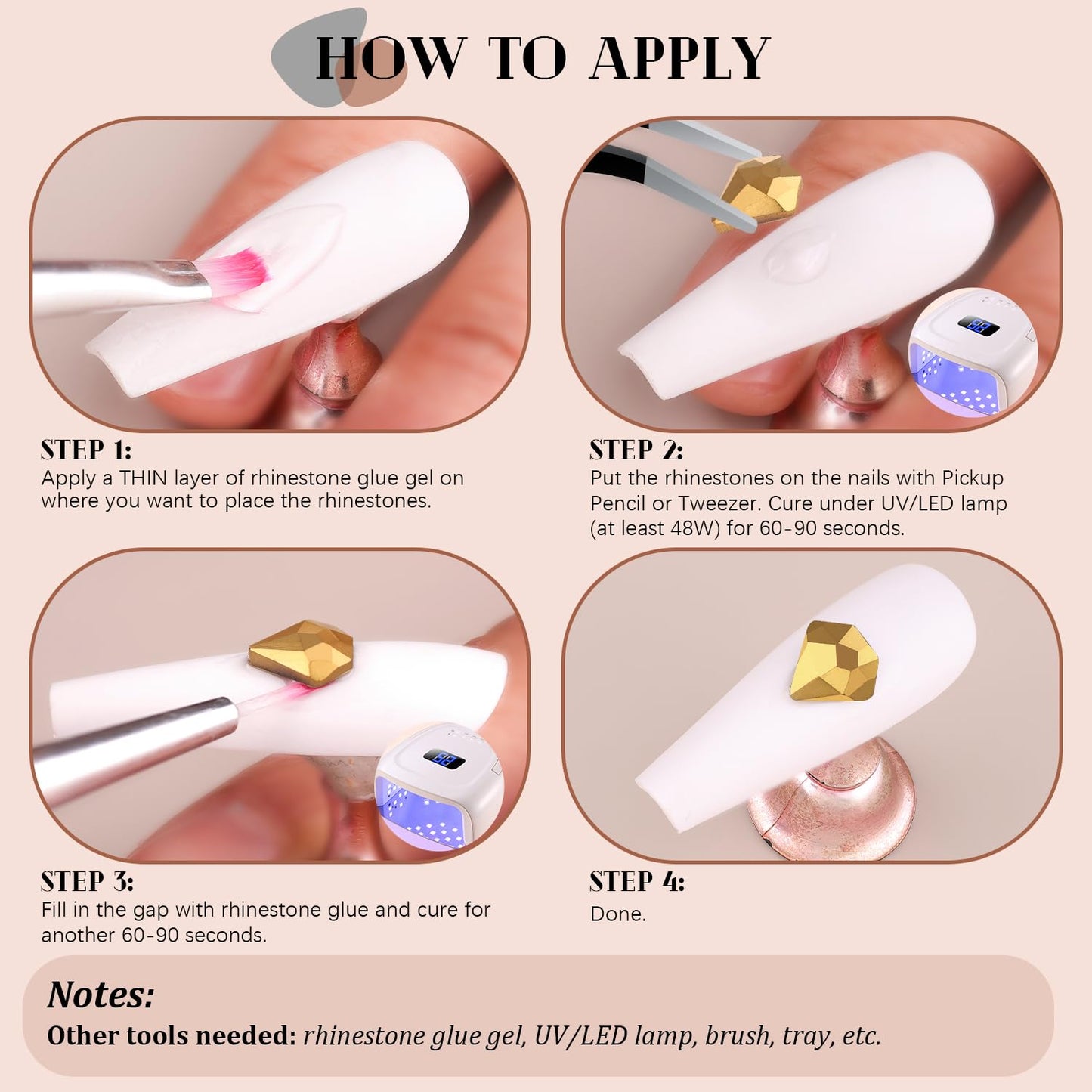 3220Pcs Mineral Gold Glass Nail Rhinestones 120Pcs Multi Shapes Flatback Gems Crystal + 3100Pcs 1.5-4mm Round Beads, Manicure Diomand Jewelry Gemstones for Nail Design Makeup Acrylic Nails Decoration