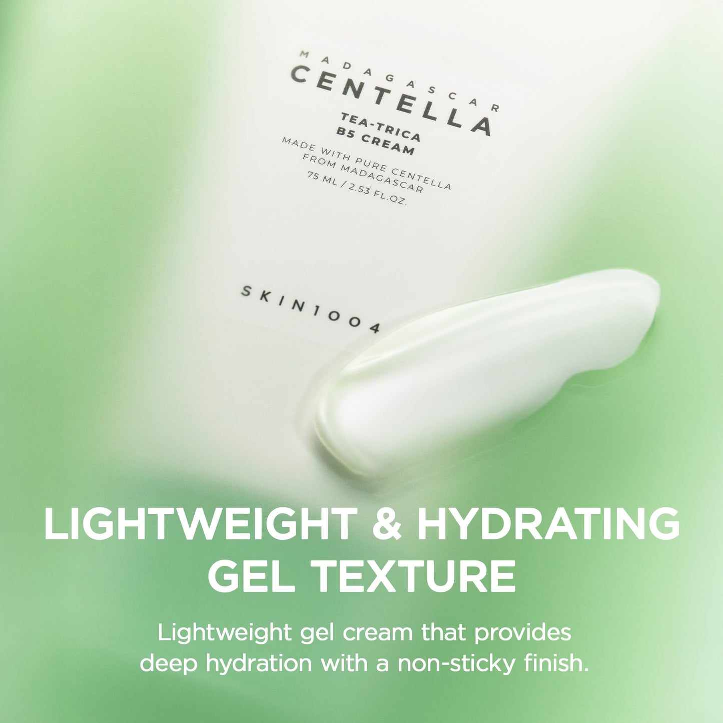 SKIN1004 Tea-Trica B5 Cream, Face Moisturizer with Centella Asiatica & Panthenol B5, Gel