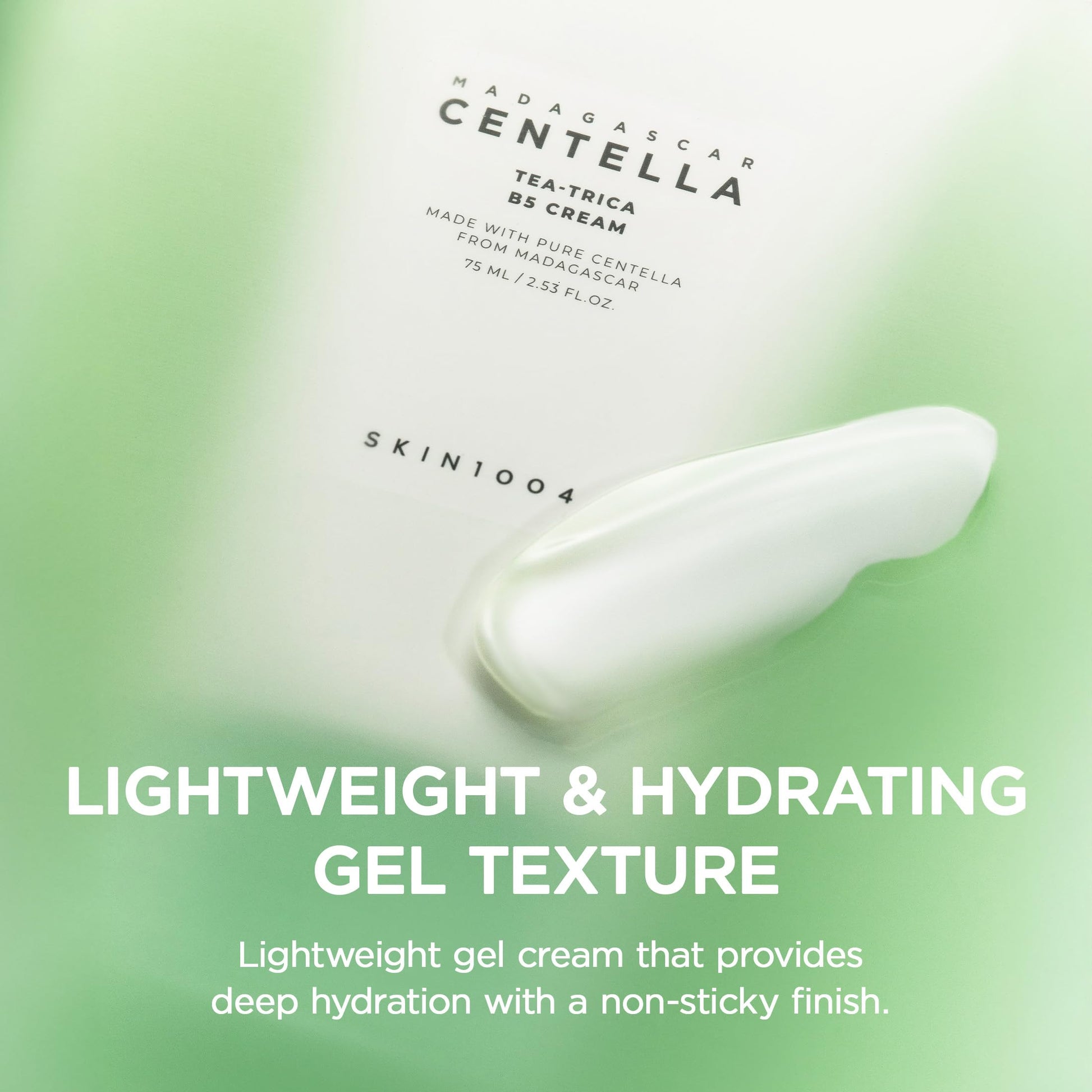 SKIN1004 Tea-Trica B5 Cream, Face Moisturizer with Centella Asiatica & Panthenol B5, Gel
