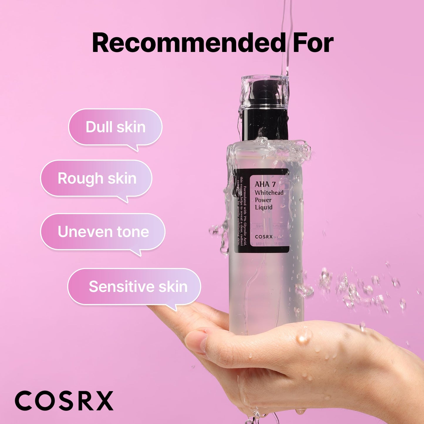 COSRX 7% Glycolic Acid Whitehead Removing AHA Exfoliant, 3.38 fl.oz