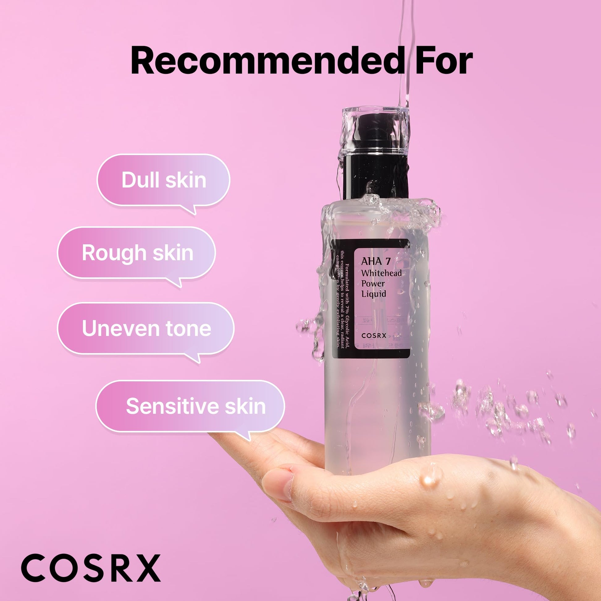 COSRX 7% Glycolic Acid Whitehead Removing AHA Exfoliant, 3.38 fl.oz