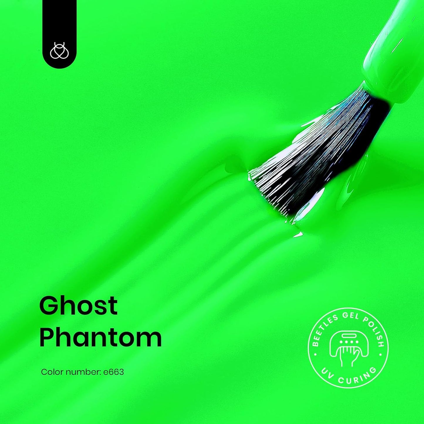 Beetles Halloween Green Gel Nail Polish, Bright Green Gel Polish Ghost Phantom Soak Off Uv LED Nail Lamp Manicure Salon Gift for Women 0.3Oz