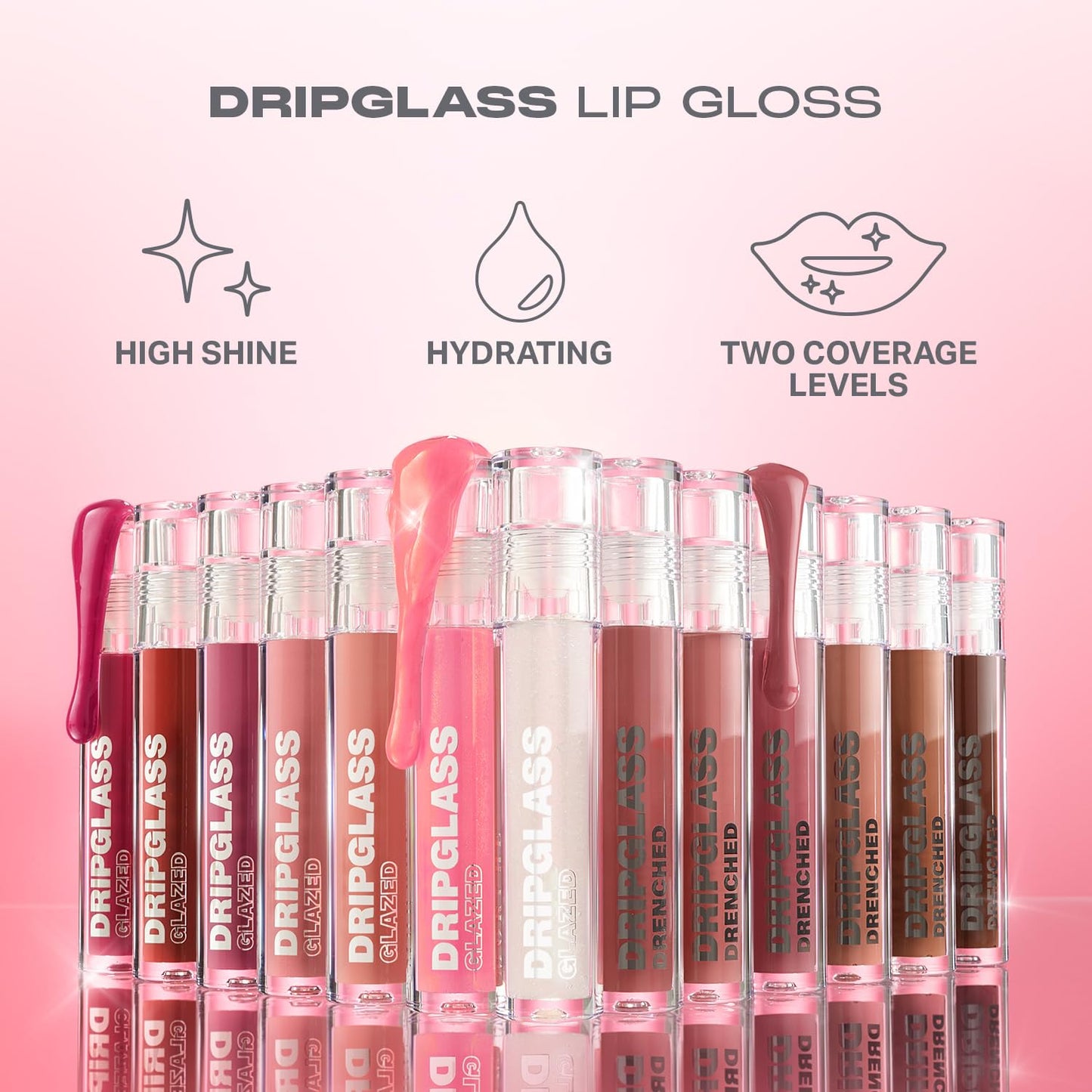 Morphe Dripglass High Shine Lip Gloss - Glazed, Semi-Sheer & Nourishing Lip Makeup - Buildable Formula Infused with Plant-Derived Squalane & Vitamin E - Peach Prism (0.13 oz)
