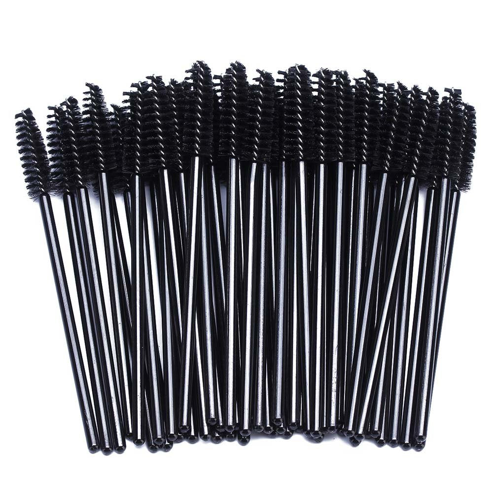 BTYMS 100 Pcs Disposable Eyelash Spoolies Brush Mascara Applicator Lash Wand Lashes Brush Eyebrow Spooly for Extension