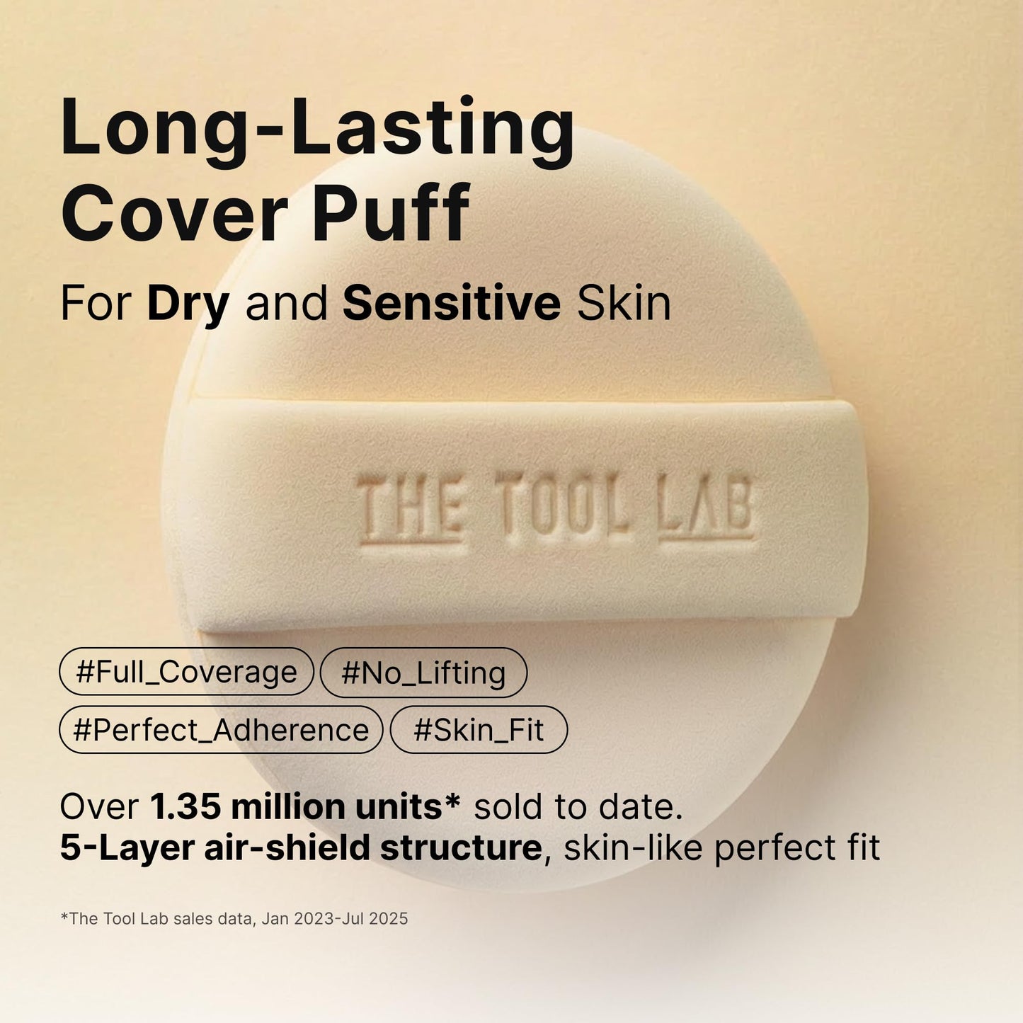 THE TOOL LAB Long-lasting Tension Puff 4P Set, Glow + Cover + Airy + Aqua, Liquid Cushion