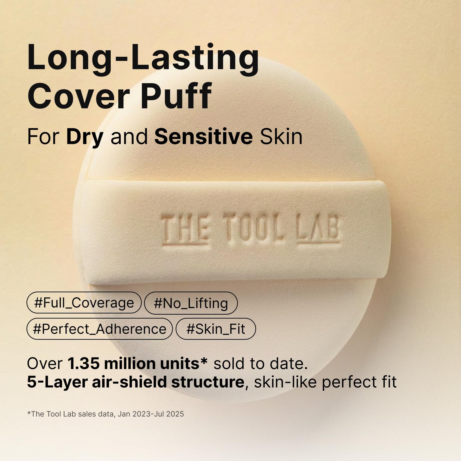 THE TOOL LAB Long-lasting Tension Puff 4P Set, Glow + Cover + Airy + Aqua, Liquid Cushion