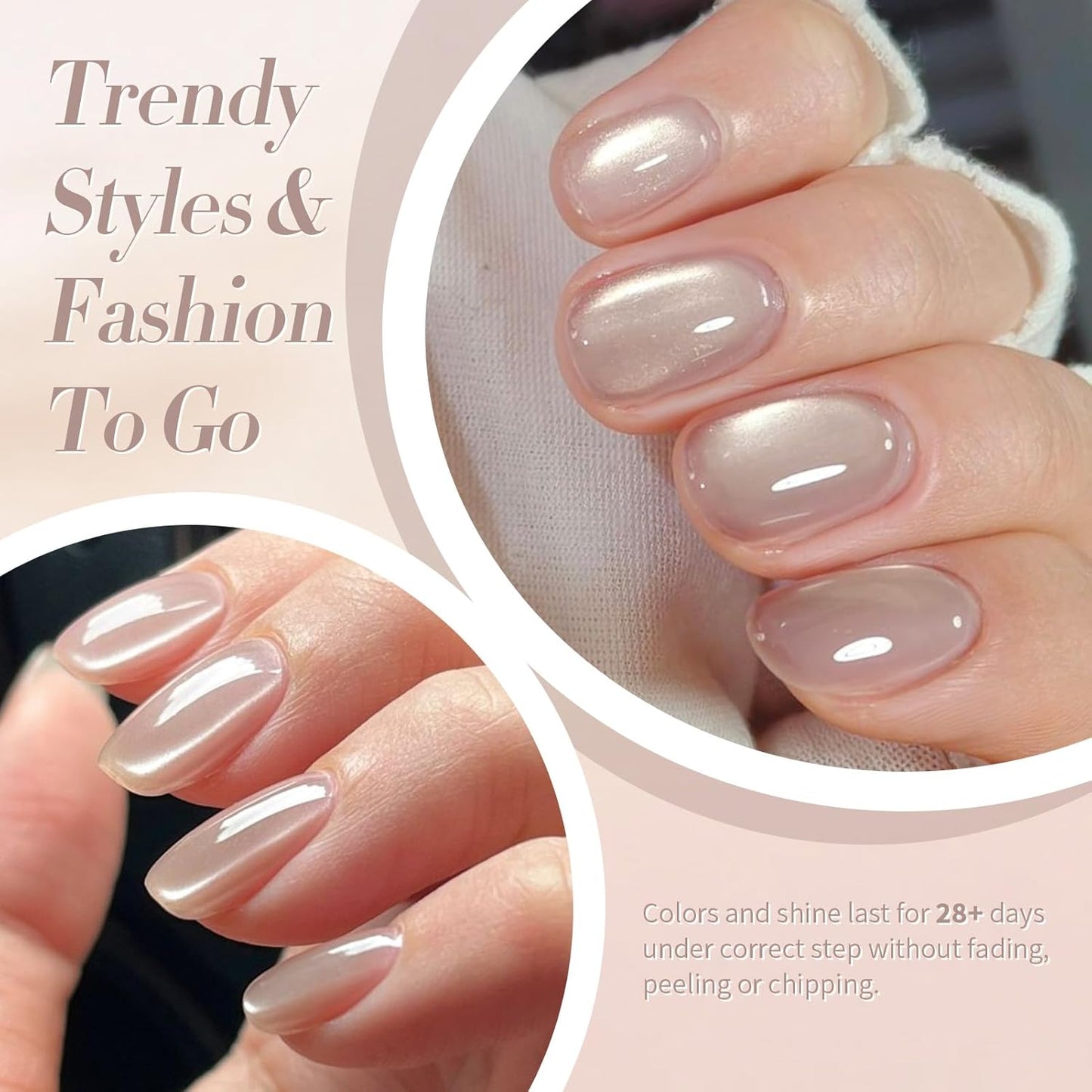 Born Pretty Cat Magnetic Eye Gel Nail Polish, Pink Moonlight Cat Magnetic Gel Nail Polish Delight Magnetic Nail Polish for Nail Art Manicure Salon DIY at Home 15ML