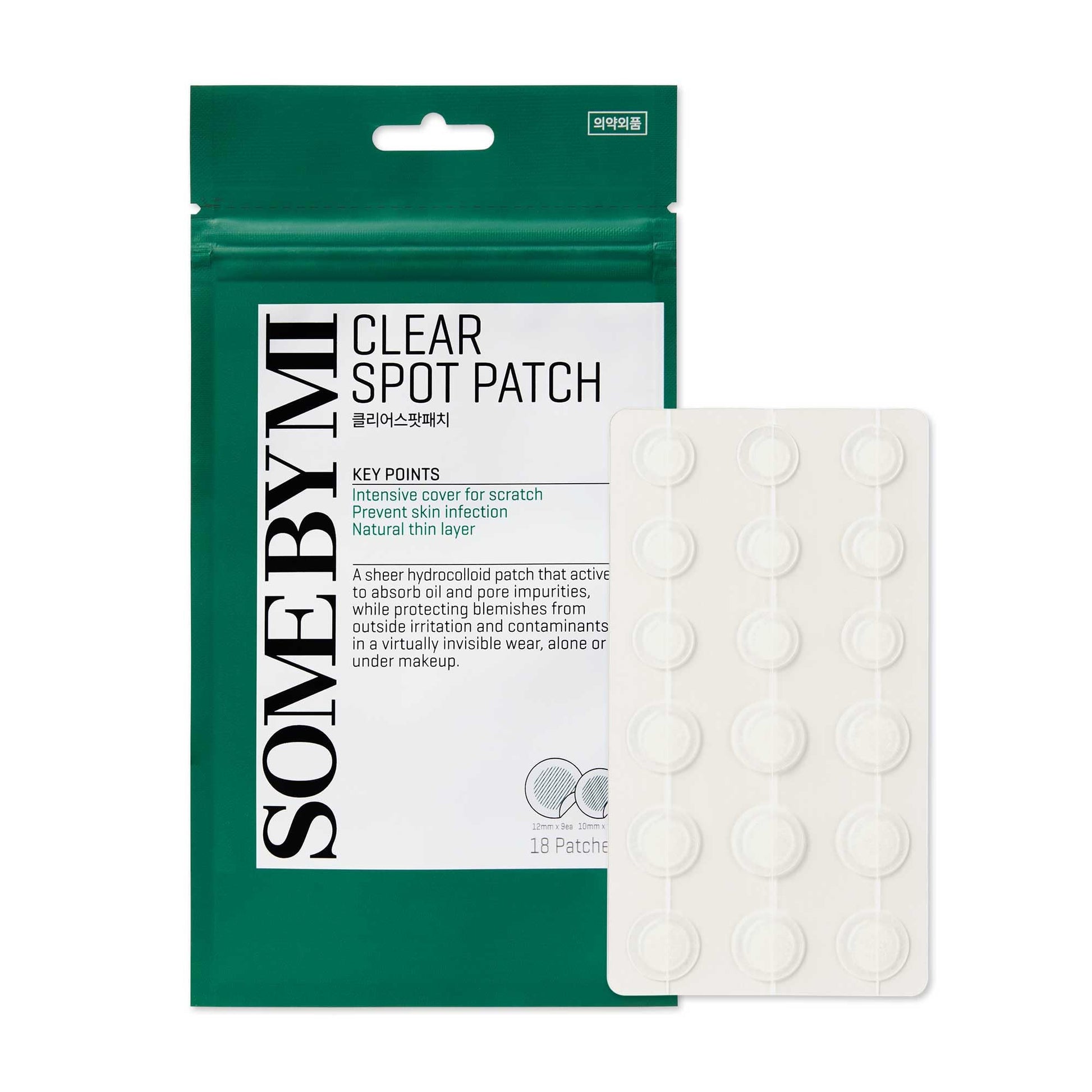SOME BY MI 30 Days Miracle Clear Spot Patch - Pack of 1, 18 Counts, 2 Size(10mm 9Counts, 12mm