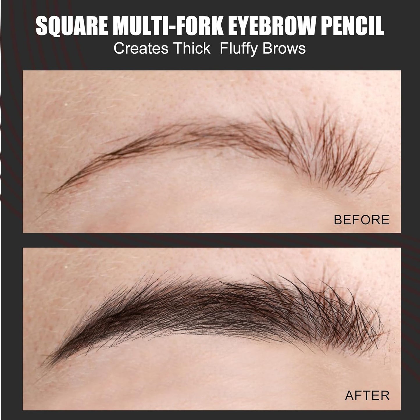 Microblading Eyebrow Pen Hair Stroke Brush, Waterproof Liquid Eyebrow Pencil for Women, Shapes & Fills Hair-Like Looking Brows, 24hrs Long-Lasting, Easy to Use, Multiple Uses, Gifts for Her,Chocolate