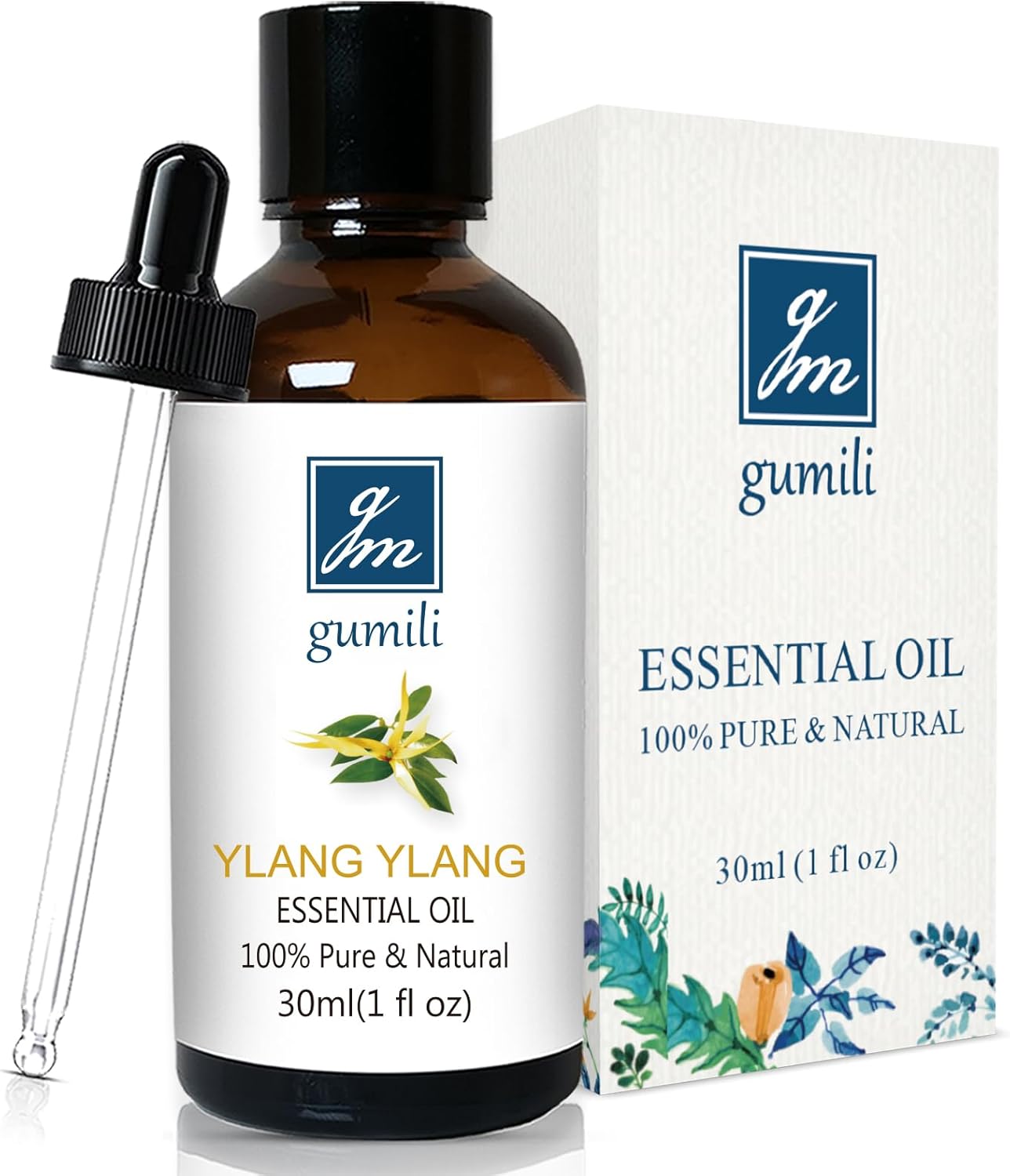 Ylang Ylang Essential Oil 1 Oz – 100% Pure & Natural Ylang Ylang Oil for Skin, Aromatherapy, Massage & Relaxation – 30ml