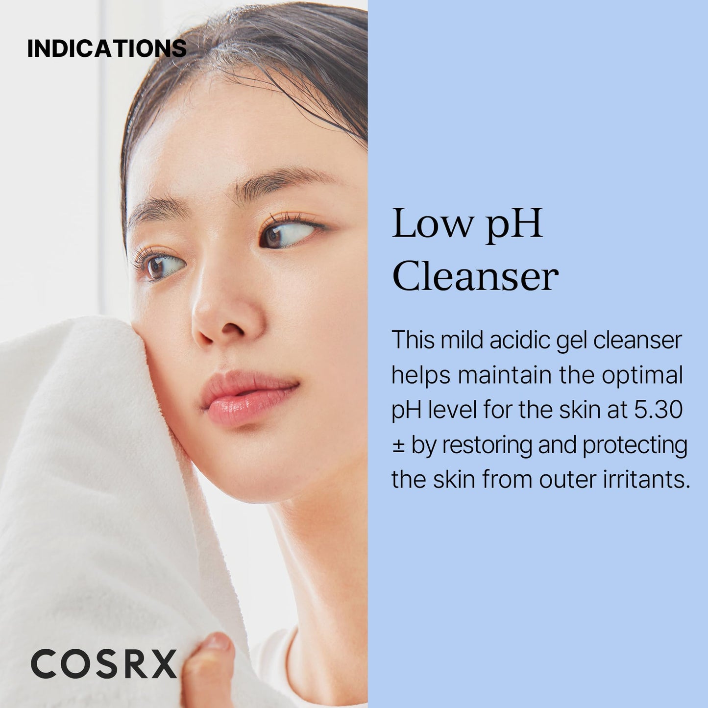 COSRX Low pH Good Morning Gel Cleanser, BHA Face & Body Wash, 13.52 fl oz