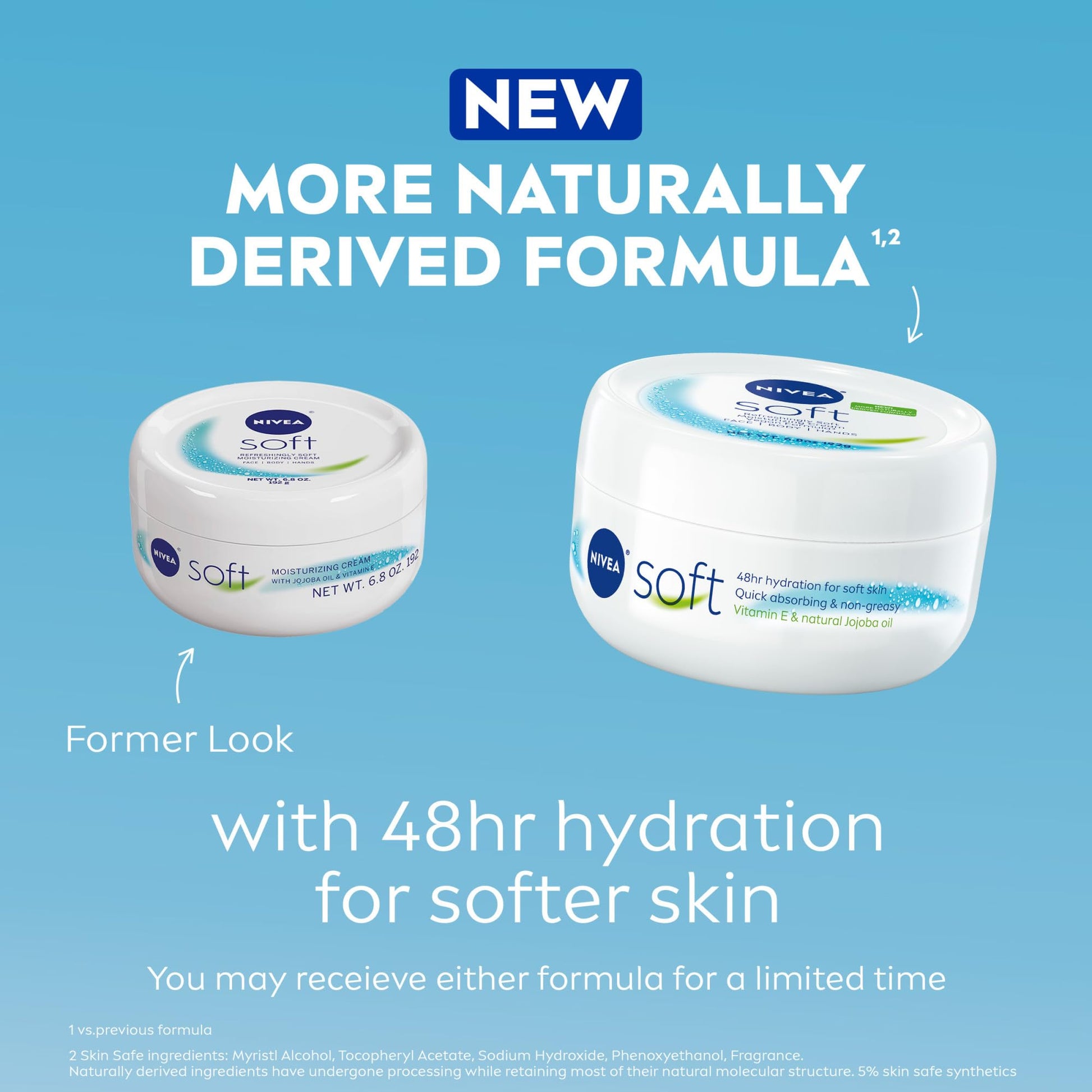 NIVEA Soft Refreshingly Soft Moisturizing Cream, Multipack, 3 x 6.8 OZ