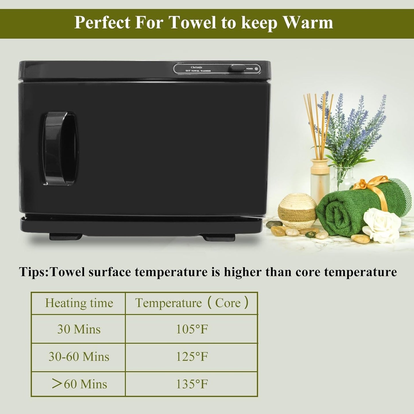 Towel Warmer,Towel Steamer for Facial, Professional Spa Hot Towel Warmer 8L, Small Towel Warmer Cabinet, Towel Warmer for Facial caddy for Salon,Spa, Massage Use(*black)